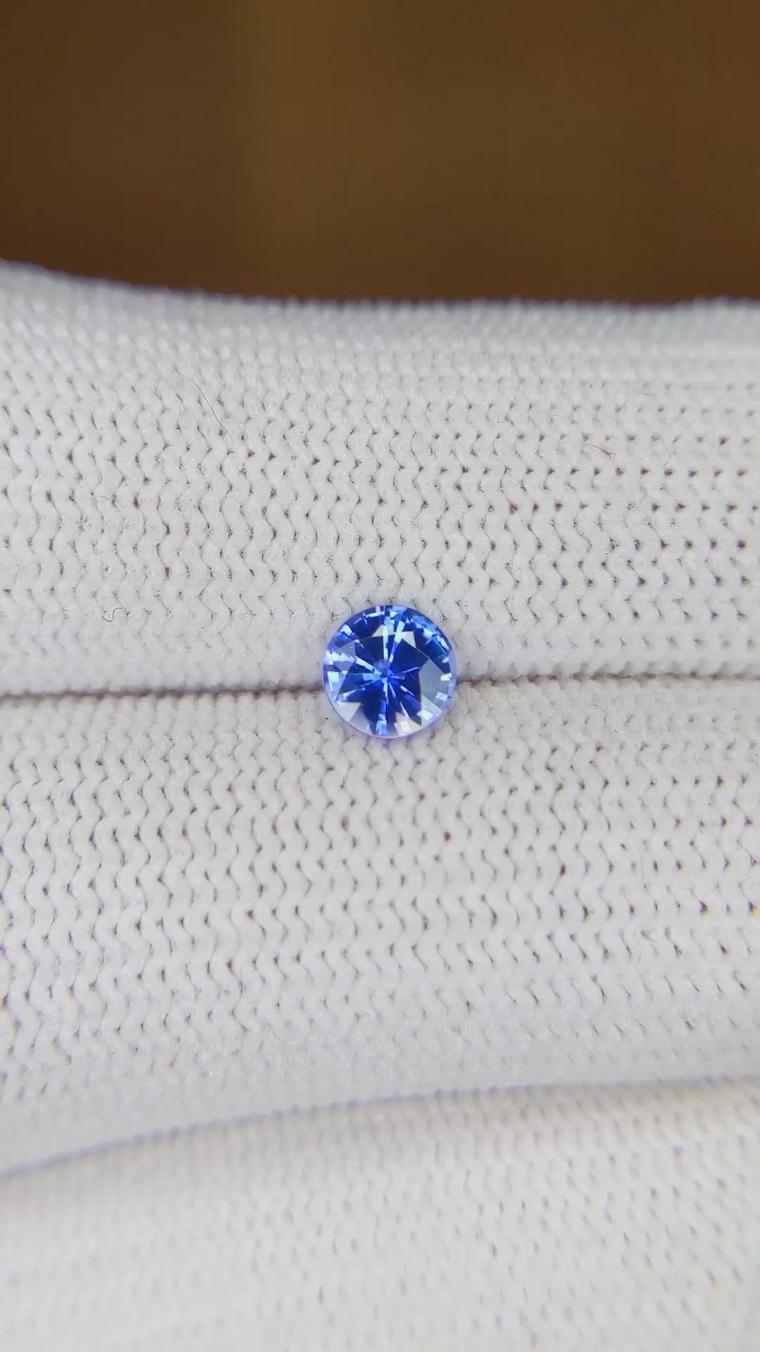 0.51 Ct. Blue Sapphire from Ceylon (Sri Lanka) Size Video