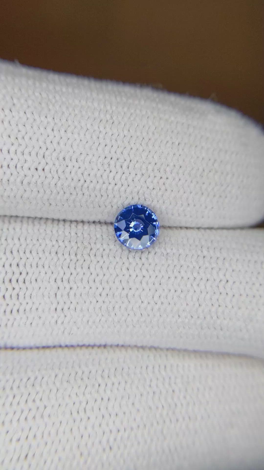 0.58 Ct. Blue Sapphire from Ceylon (Sri Lanka) Size Video