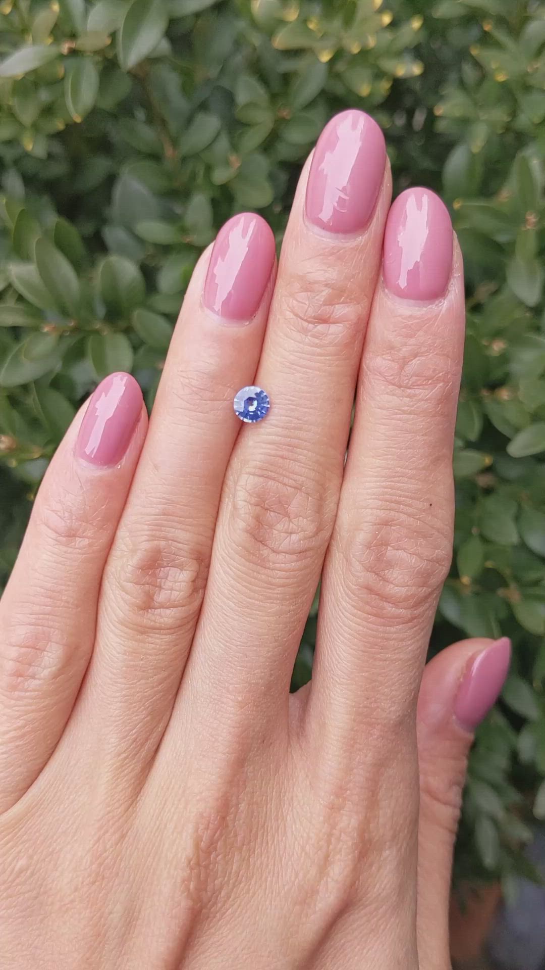 0.58 Ct. Blue Sapphire from Ceylon (Sri Lanka) Size Video
