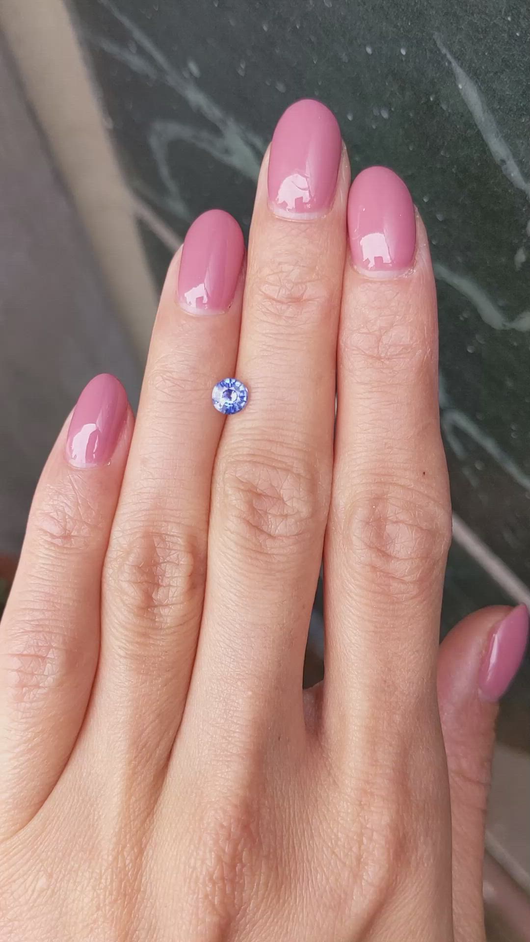 0.58 Ct. Blue Sapphire from Ceylon (Sri Lanka) Size Video