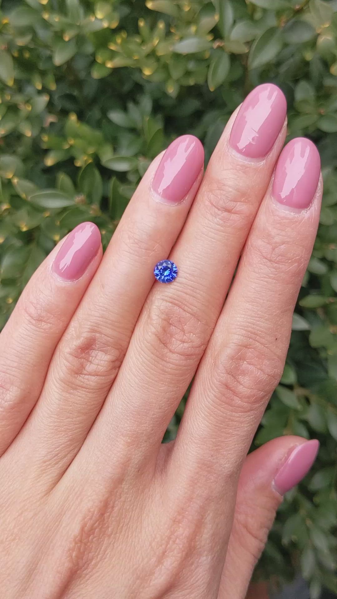 0.59 Ct. Blue Sapphire from Ceylon (Sri Lanka) Size Video