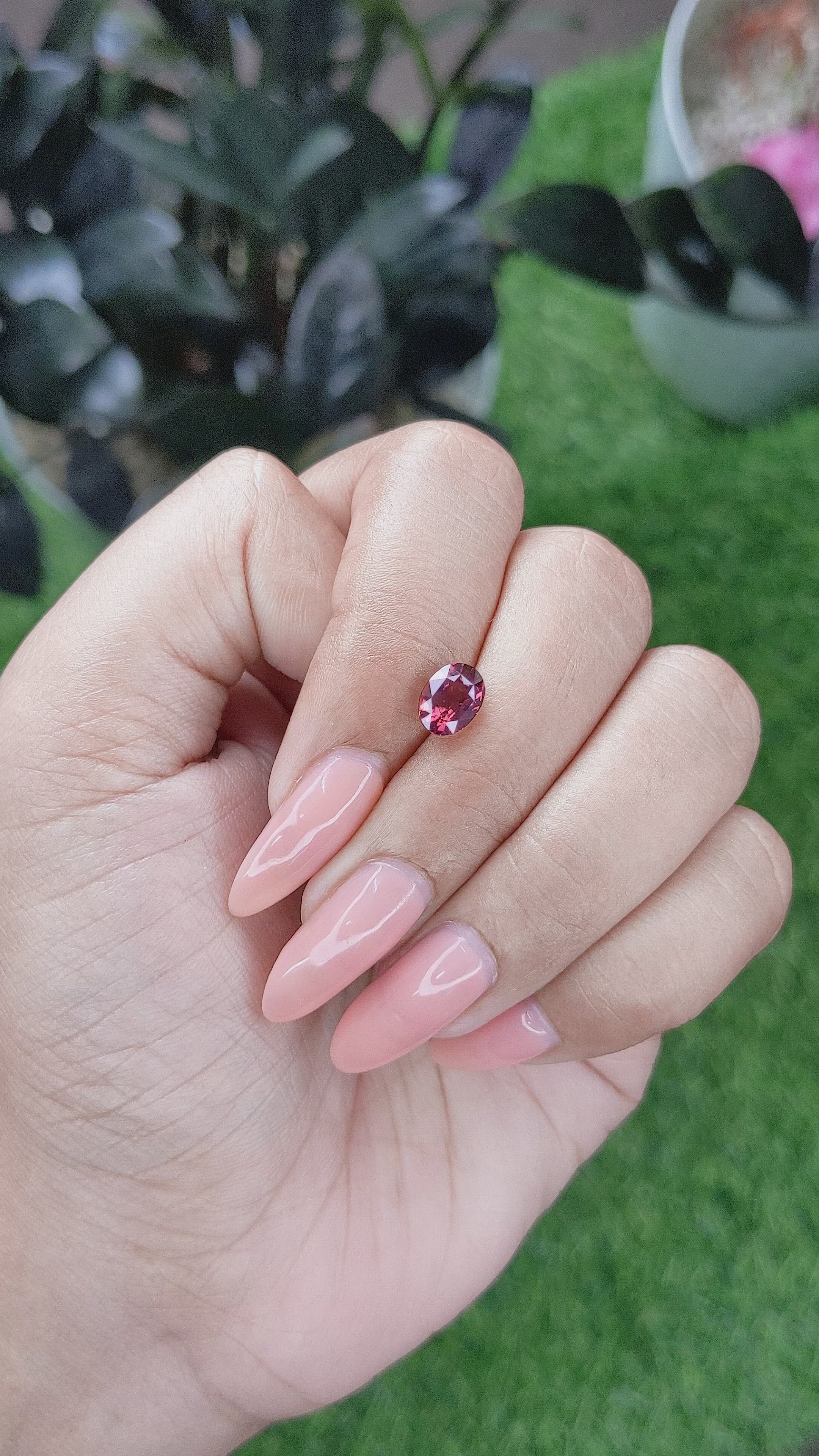 1.51 Ct. Reddish Pink Sapphire from Madagascar Size Video