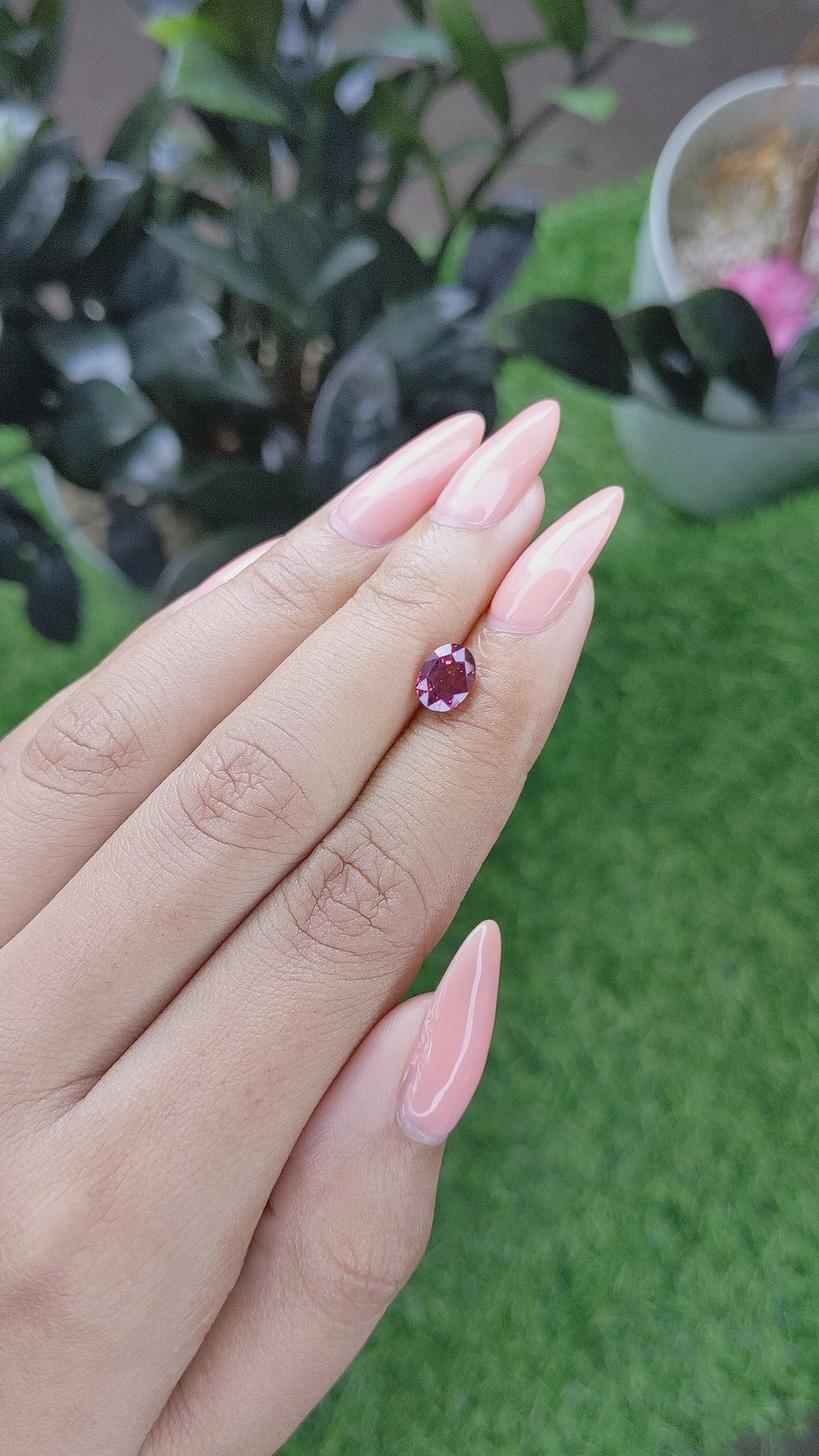 1.51 Ct. Reddish Pink Sapphire from Madagascar Size Video