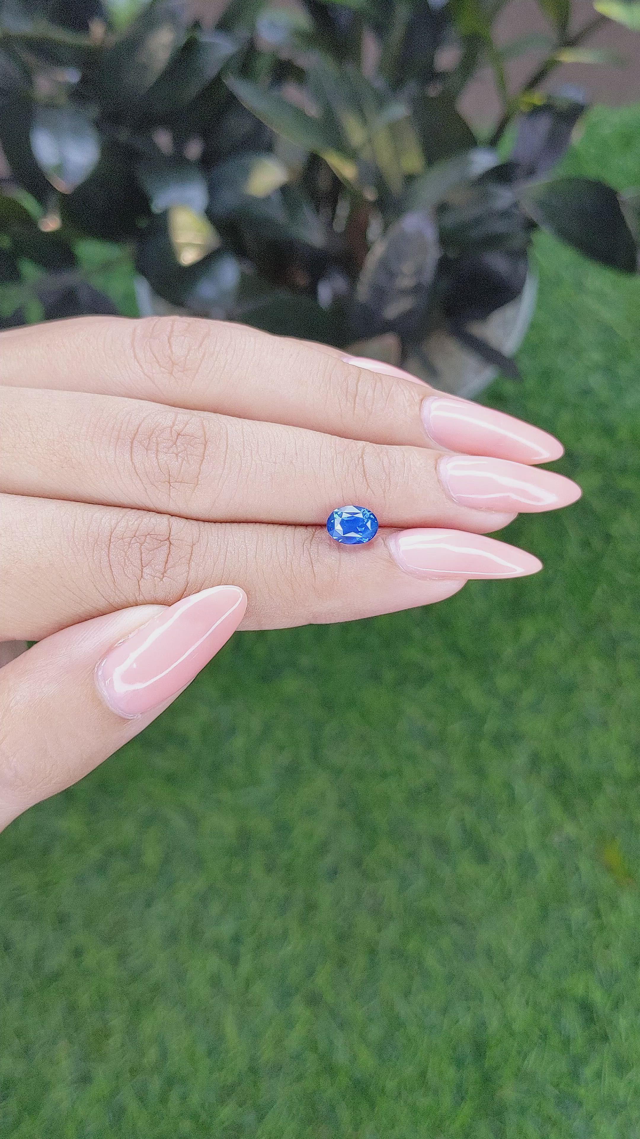 1.62 Ct. Blue Sapphire from Madagascar Size Video