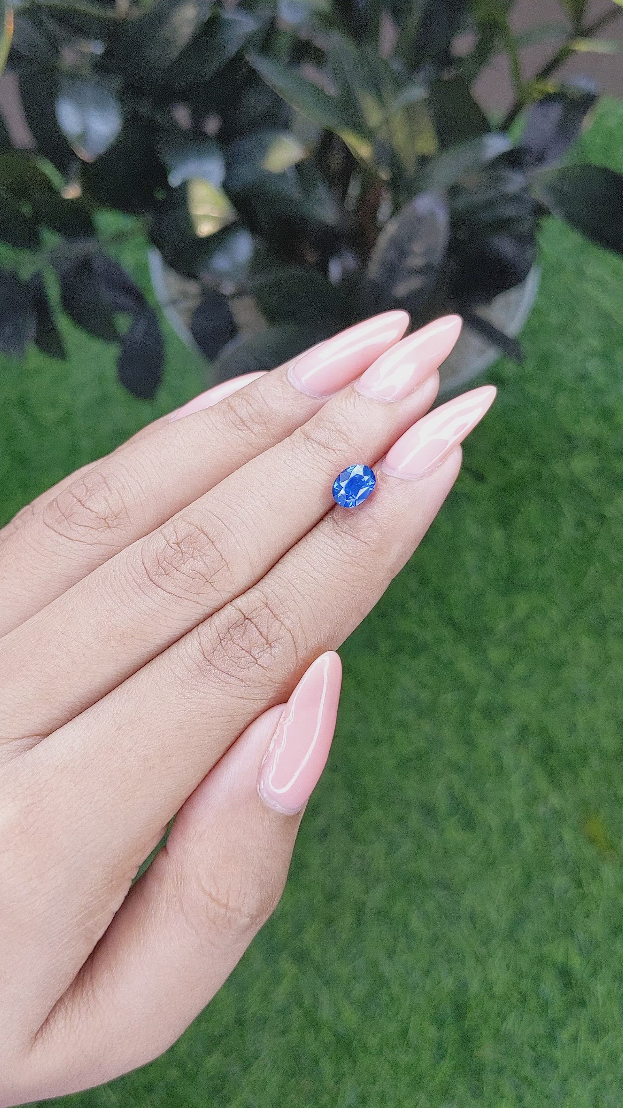 1.62 Ct. Blue Sapphire from Madagascar Size Video