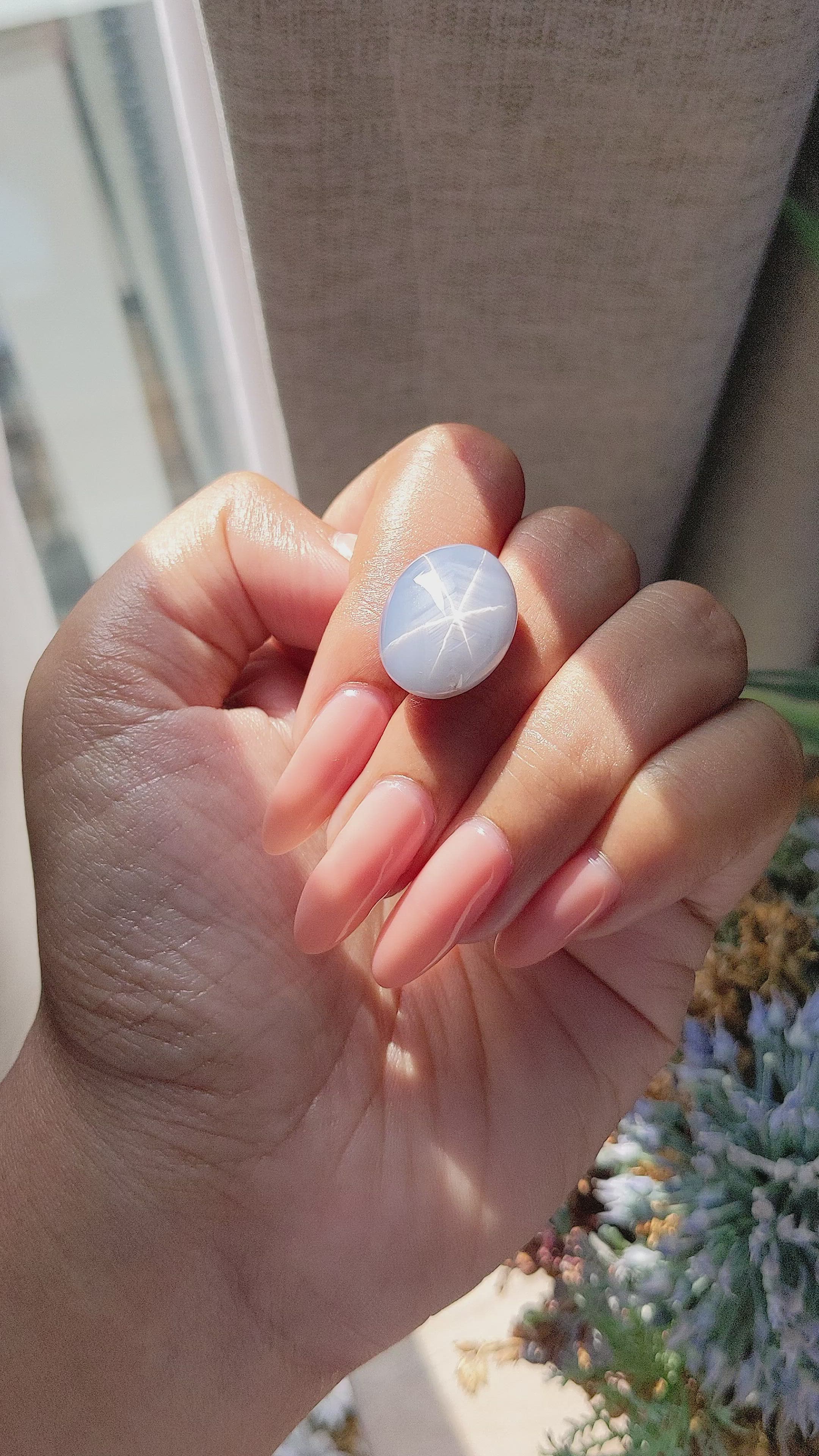 27.14 Ct. Grey Star Sapphire from Ceylon (Sri Lanka) Size Video