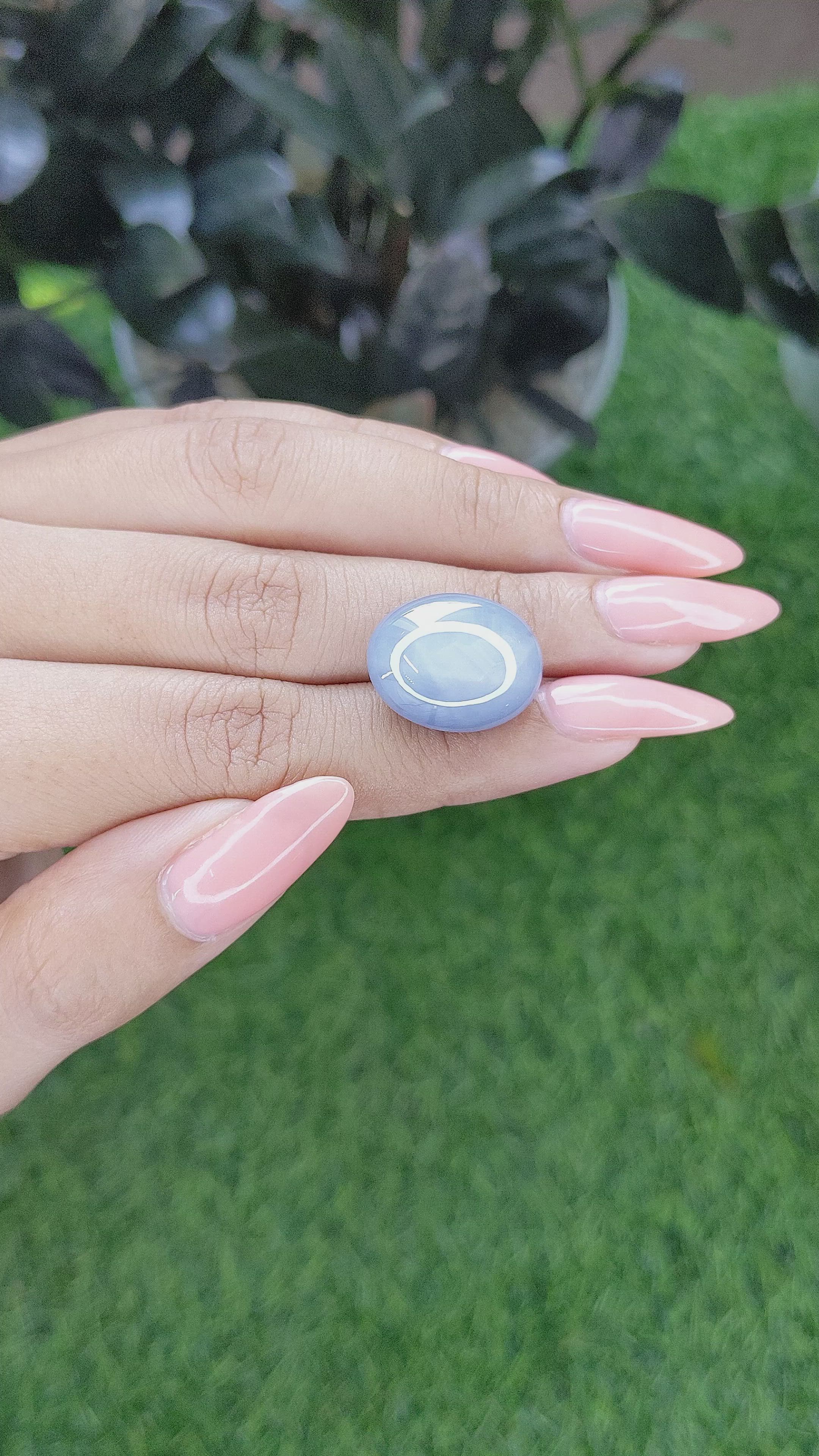 27.14 Ct. Grey Star Sapphire from Ceylon (Sri Lanka) Size Video