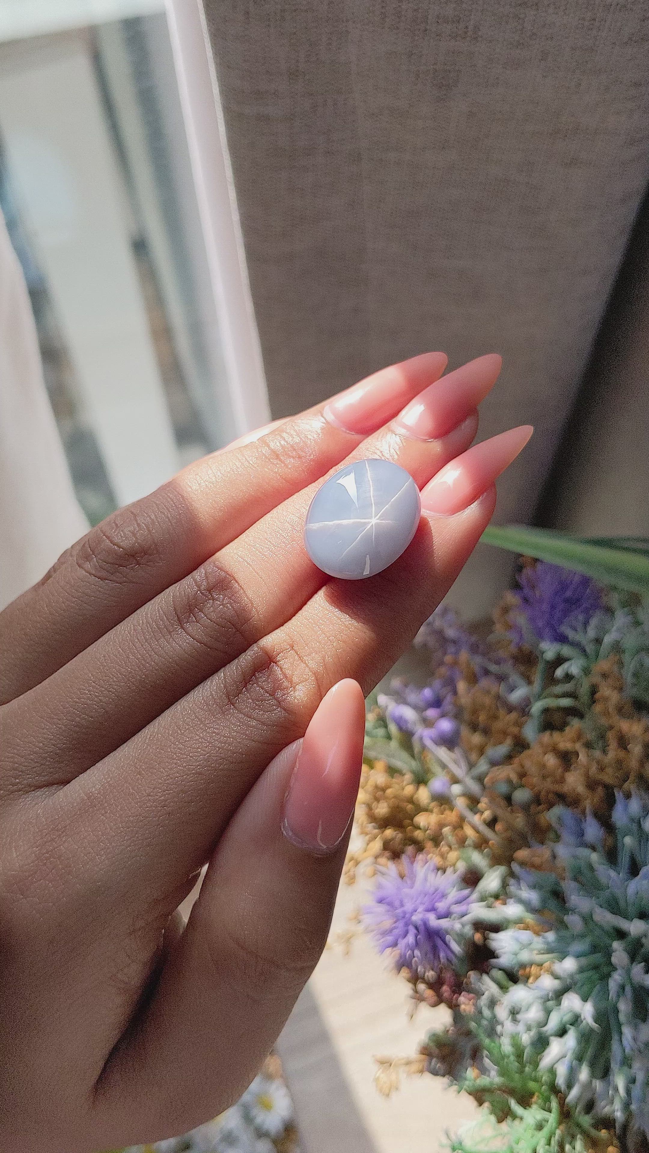 27.14 Ct. Grey Star Sapphire from Ceylon (Sri Lanka) Size Video