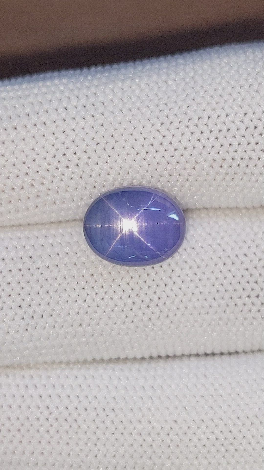8.58 Ct. Violet Star Sapphire from Ceylon (Sri Lanka) Size Video