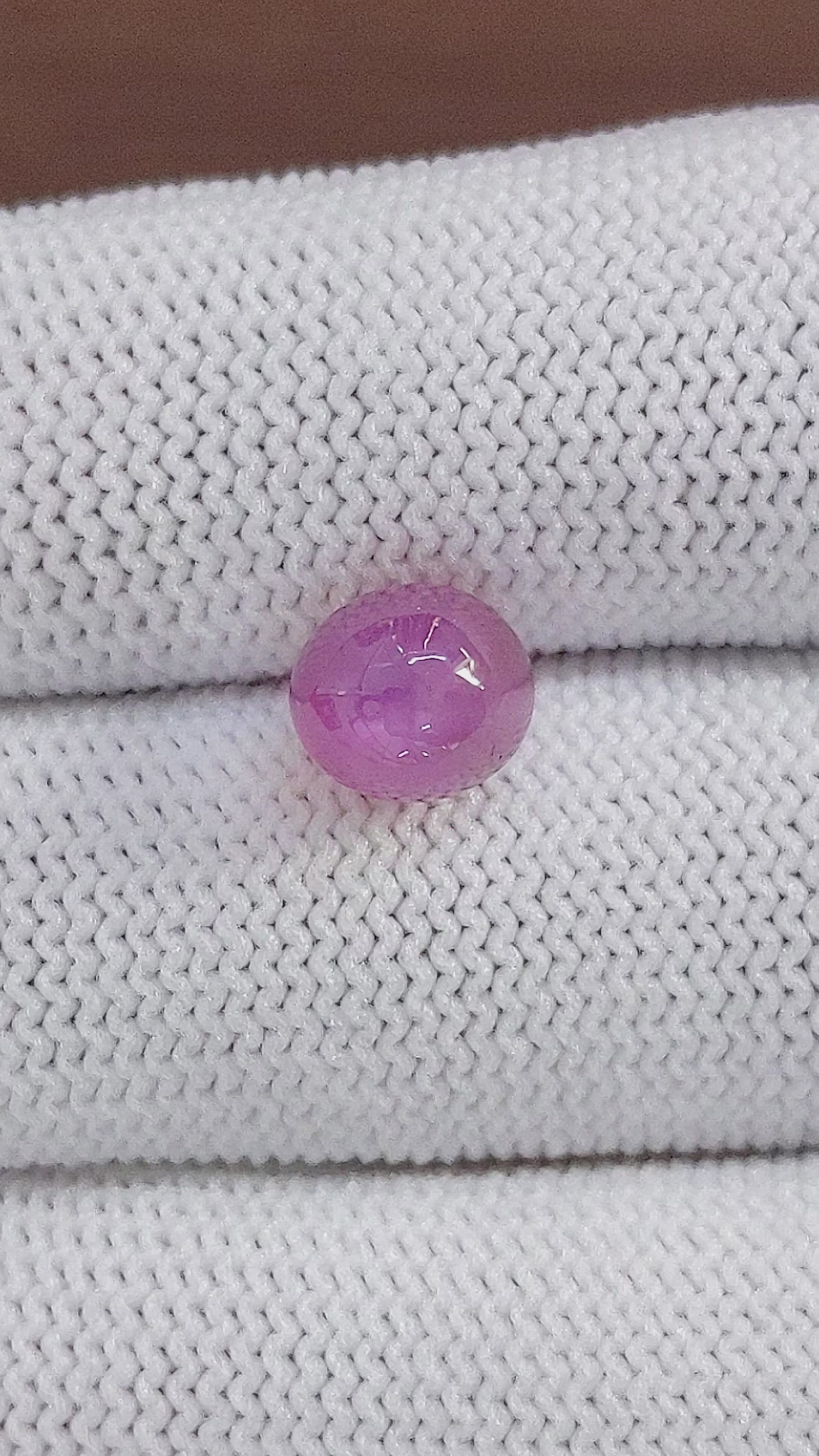 4.79 Ct. Pink Star Sapphire from Ceylon (Sri Lanka) Size Video