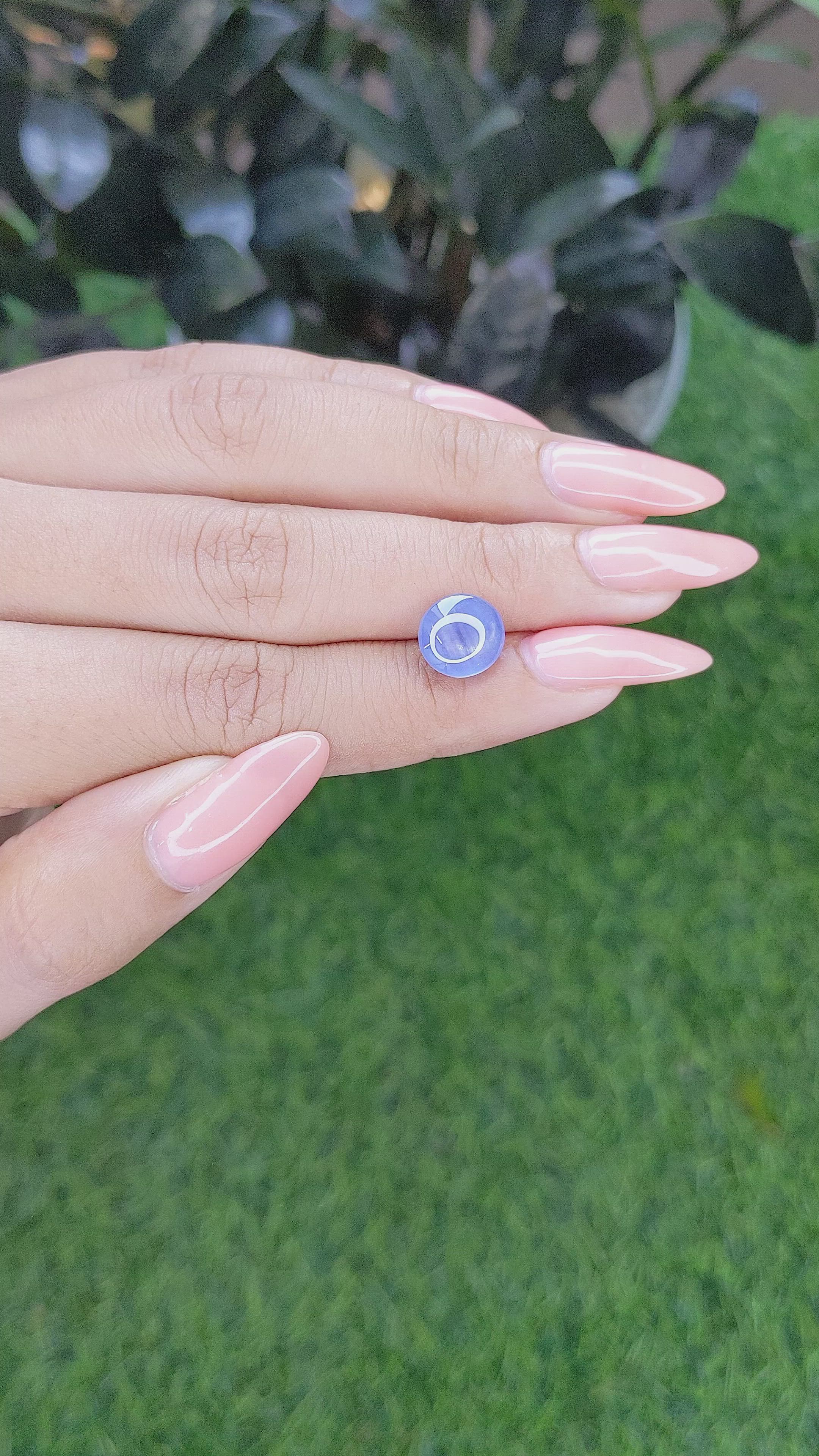 4.62 Ct. Blue Star Sapphire from Ceylon (Sri Lanka) Size Video