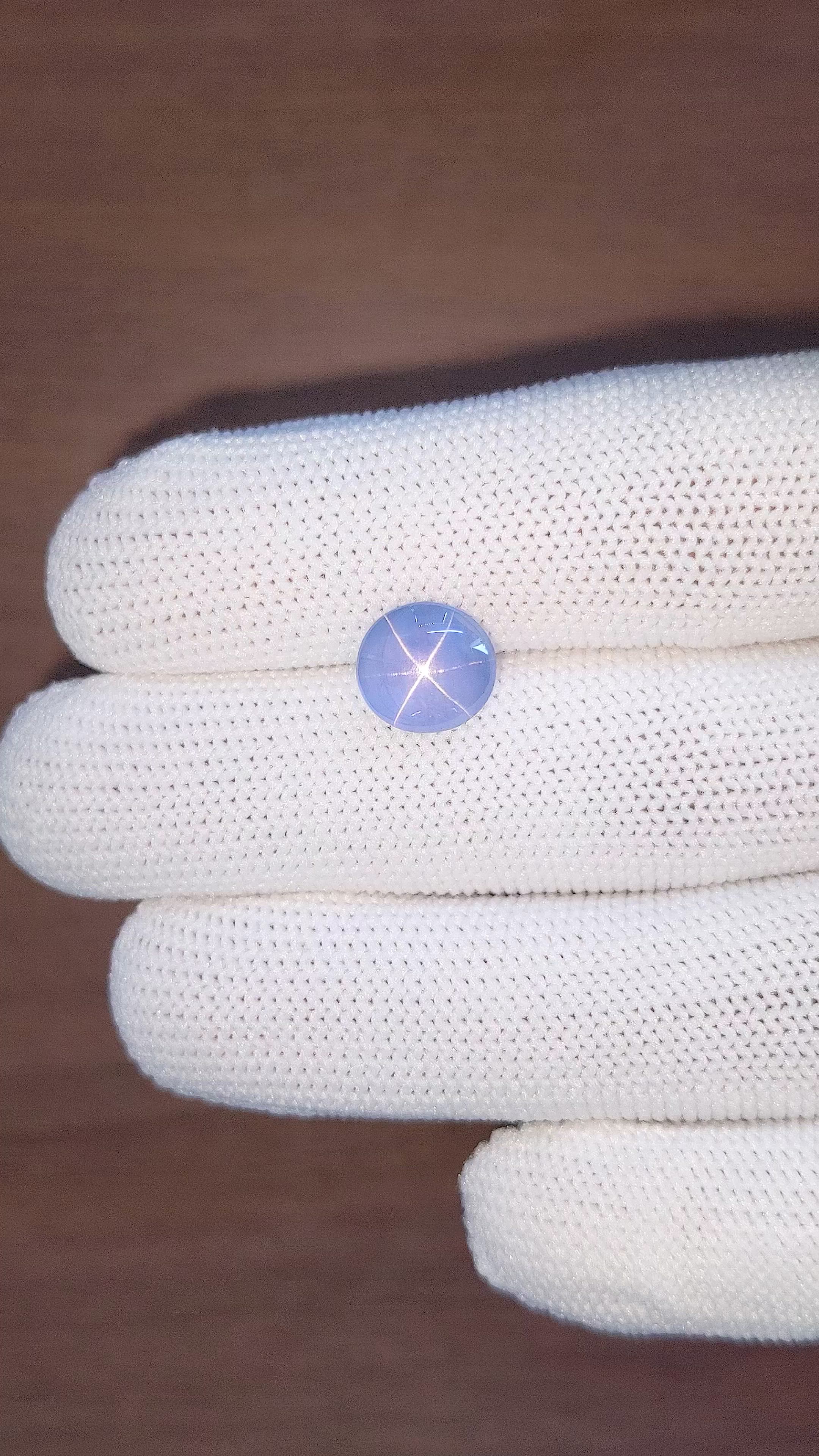 4.62 Ct. Blue Star Sapphire from Ceylon (Sri Lanka) Size Video