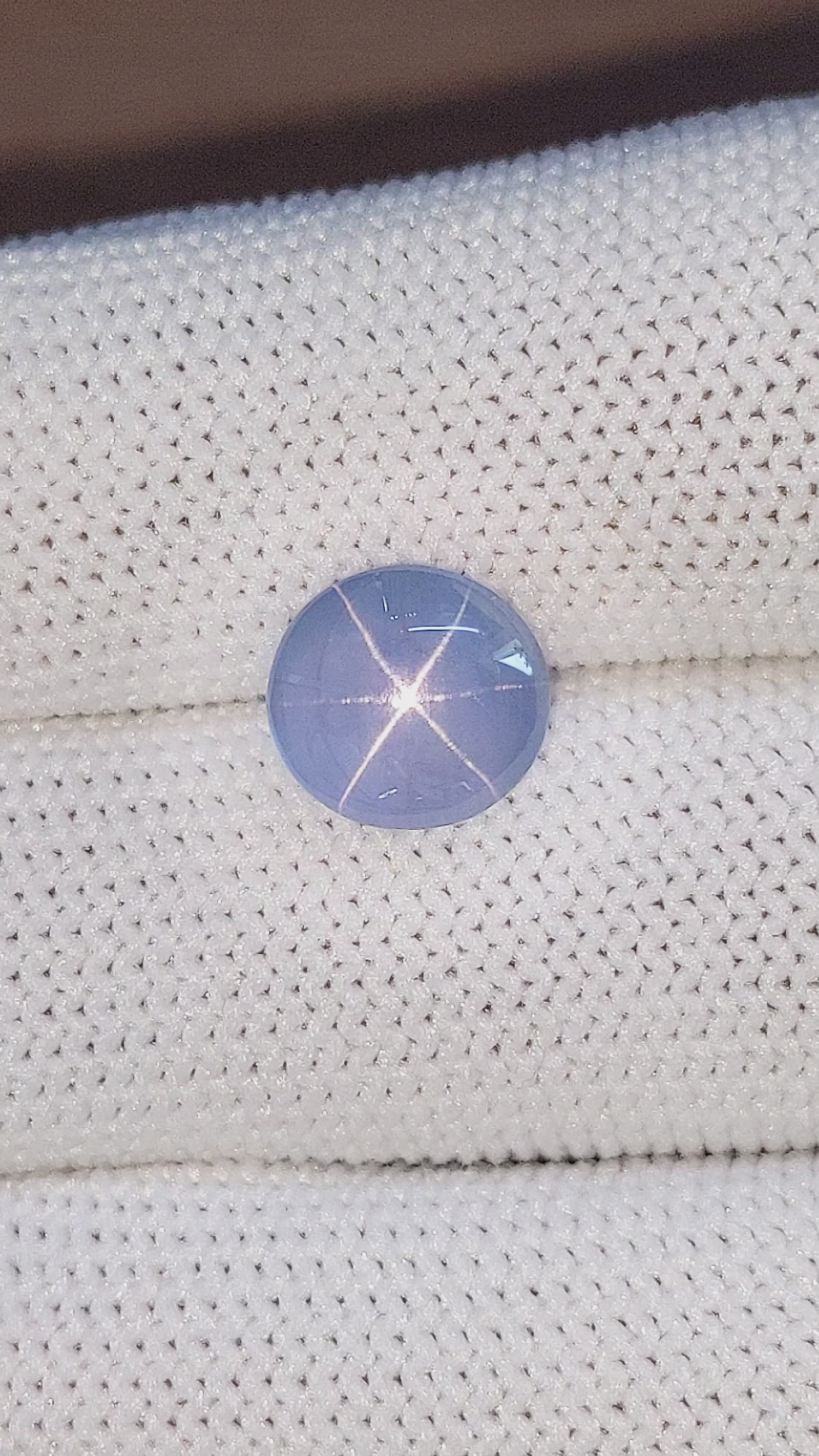 4.62 Ct. Blue Star Sapphire from Ceylon (Sri Lanka) Size Video