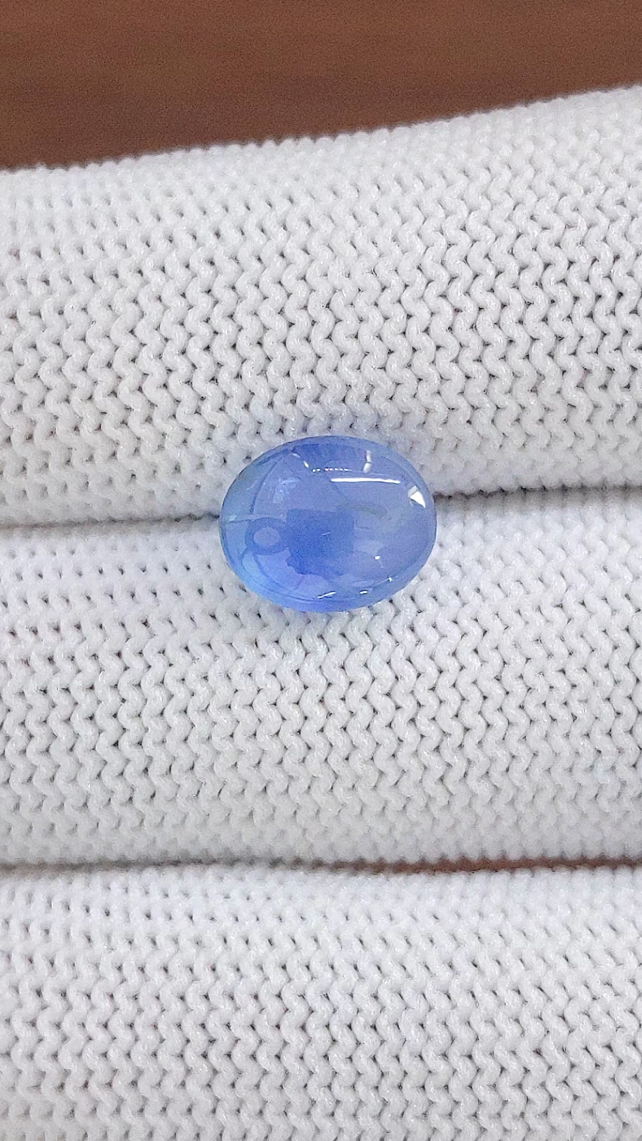 4.36 Ct. Blue Star Sapphire from Ceylon (Sri Lanka) Size Video