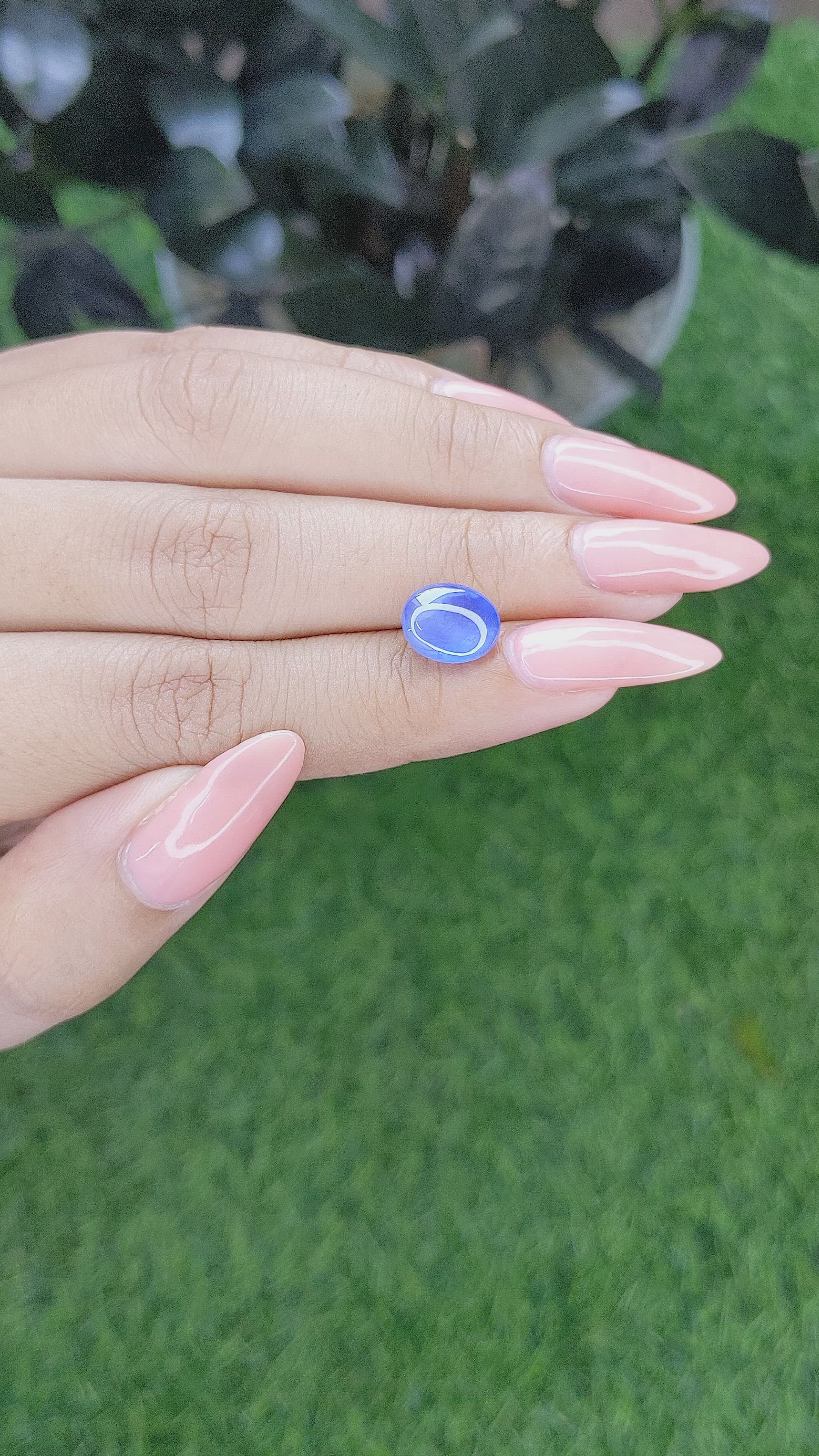 4.36 Ct. Blue Star Sapphire from Ceylon (Sri Lanka) Size Video