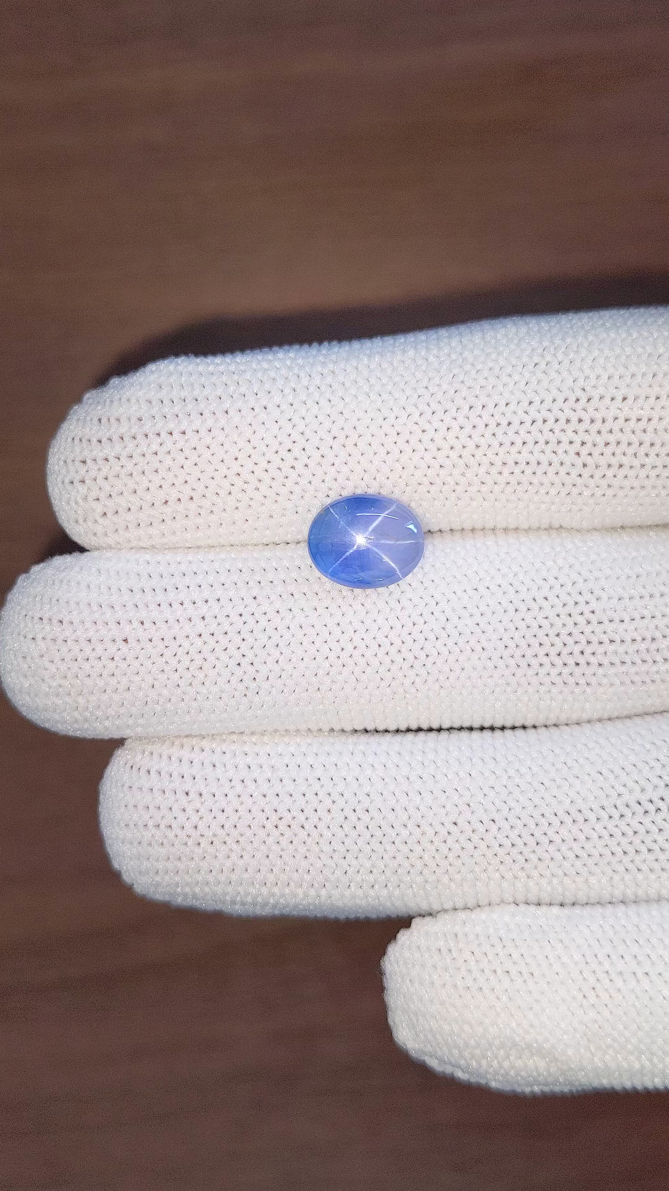 4.36 Ct. Blue Star Sapphire from Ceylon (Sri Lanka) Size Video