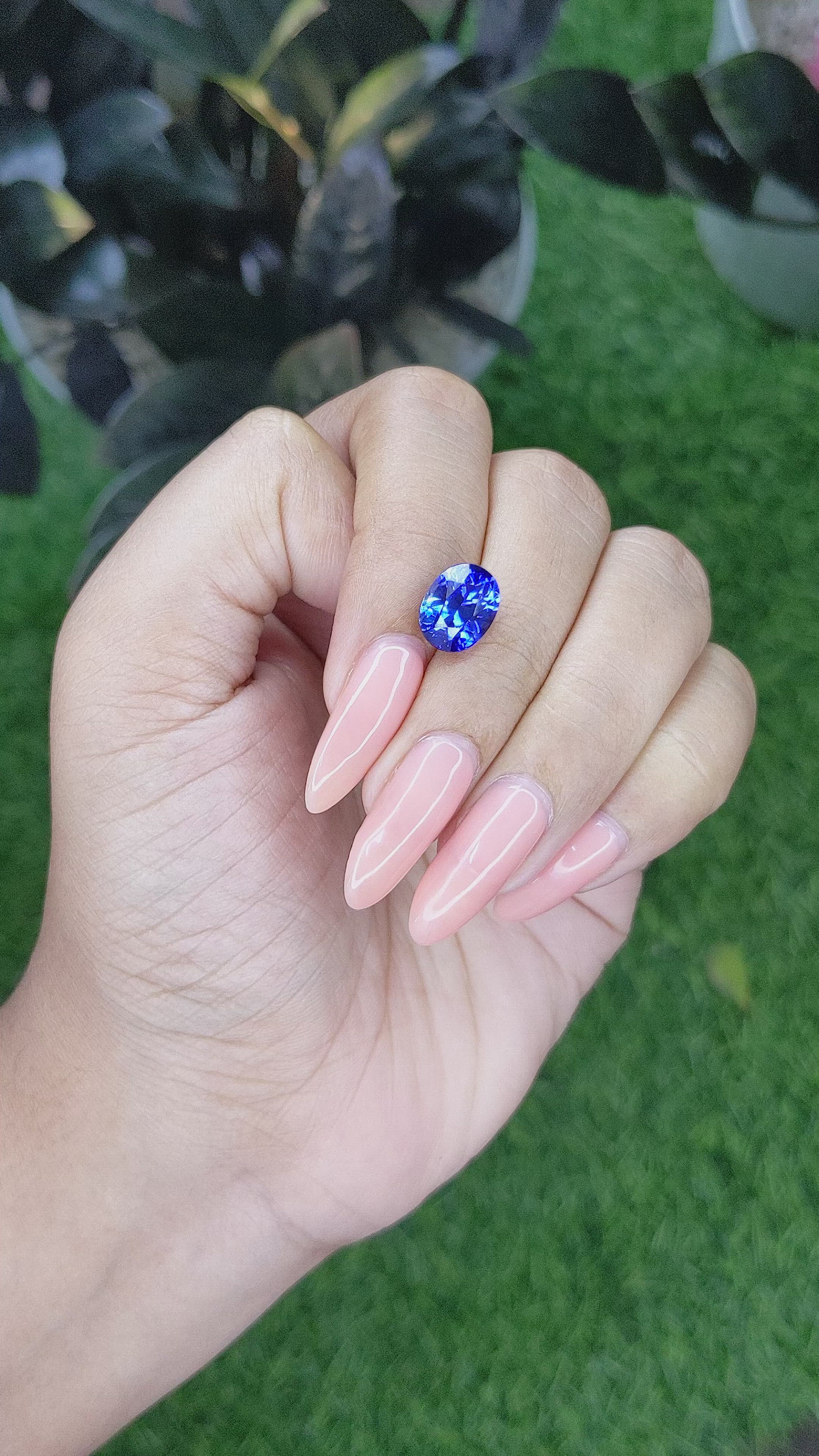 4.50 Ct. Blue Sapphire from Ceylon (Sri Lanka) Size Video