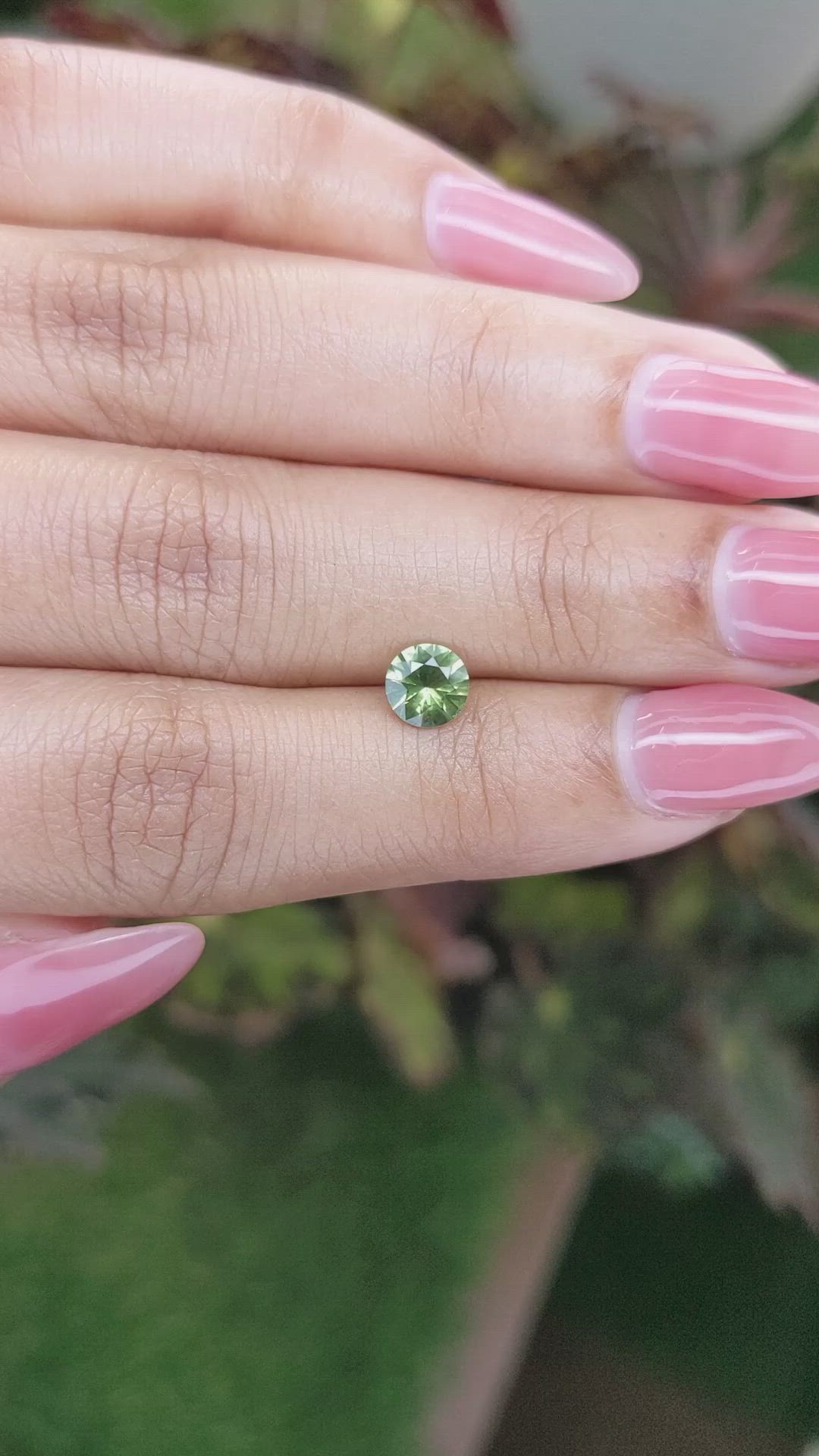 0.77 Ct. Yellowish Green Sapphire from Madagascar Size Video
