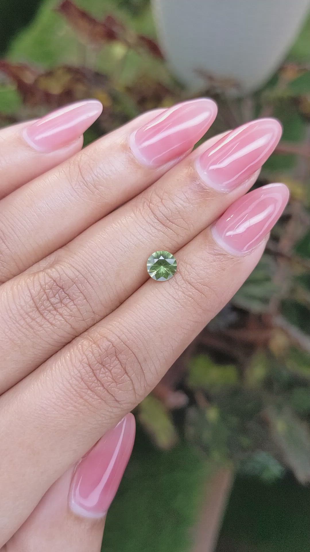 0.77 Ct. Yellowish Green Sapphire from Madagascar Size Video