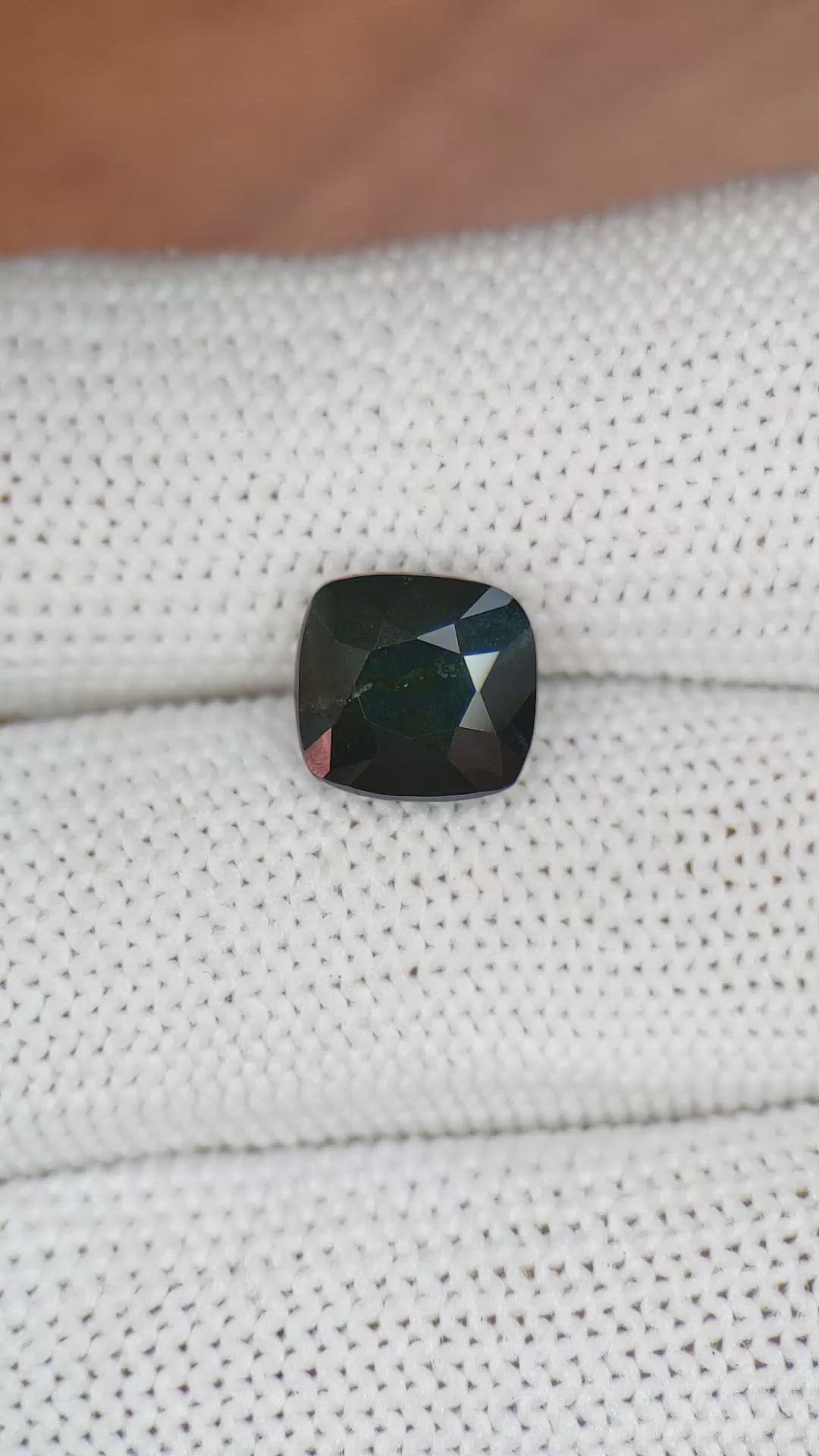 3.96 Ct. Greenish Blue Sapphire from Madagascar Size Video