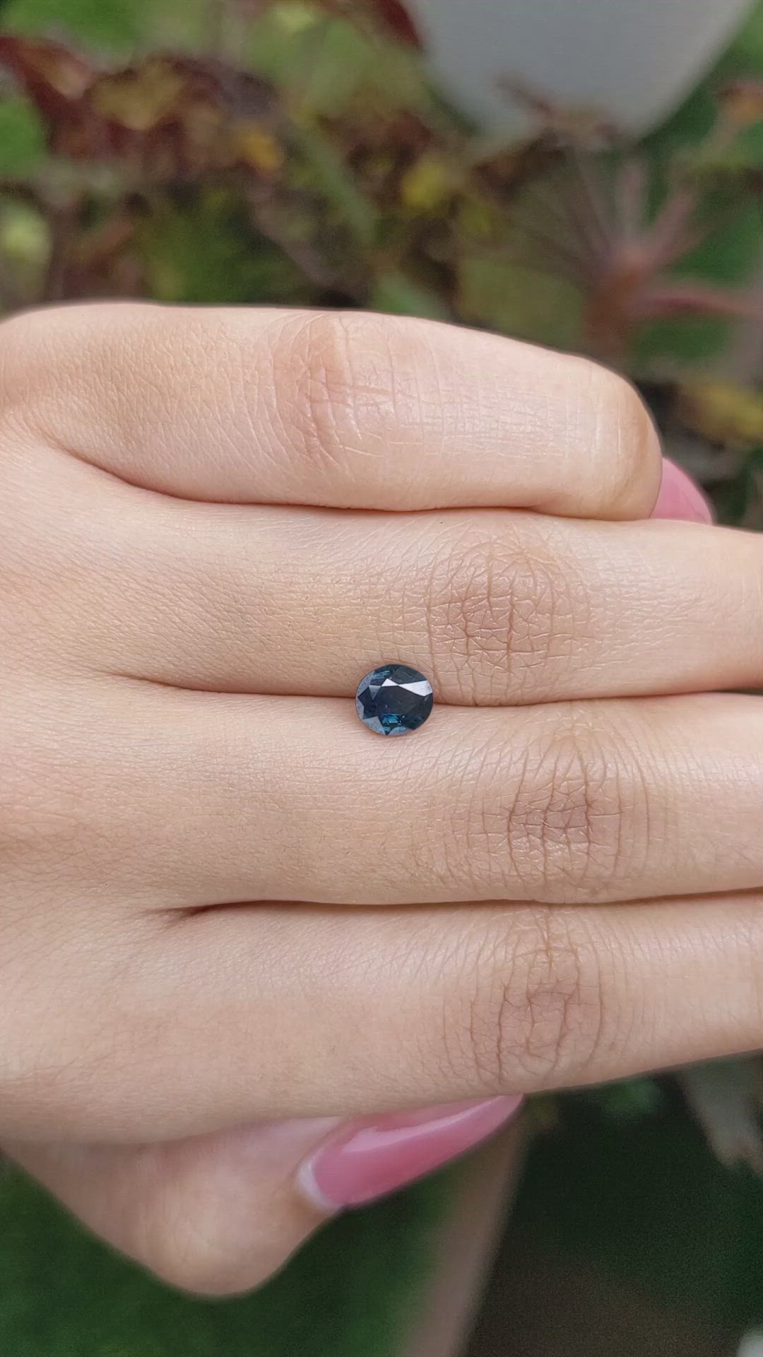 0.85 Ct. Greenish Blue Sapphire from Madagascar Size Video