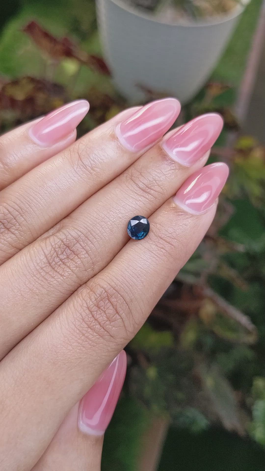 0.85 Ct. Greenish Blue Sapphire from Madagascar Size Video