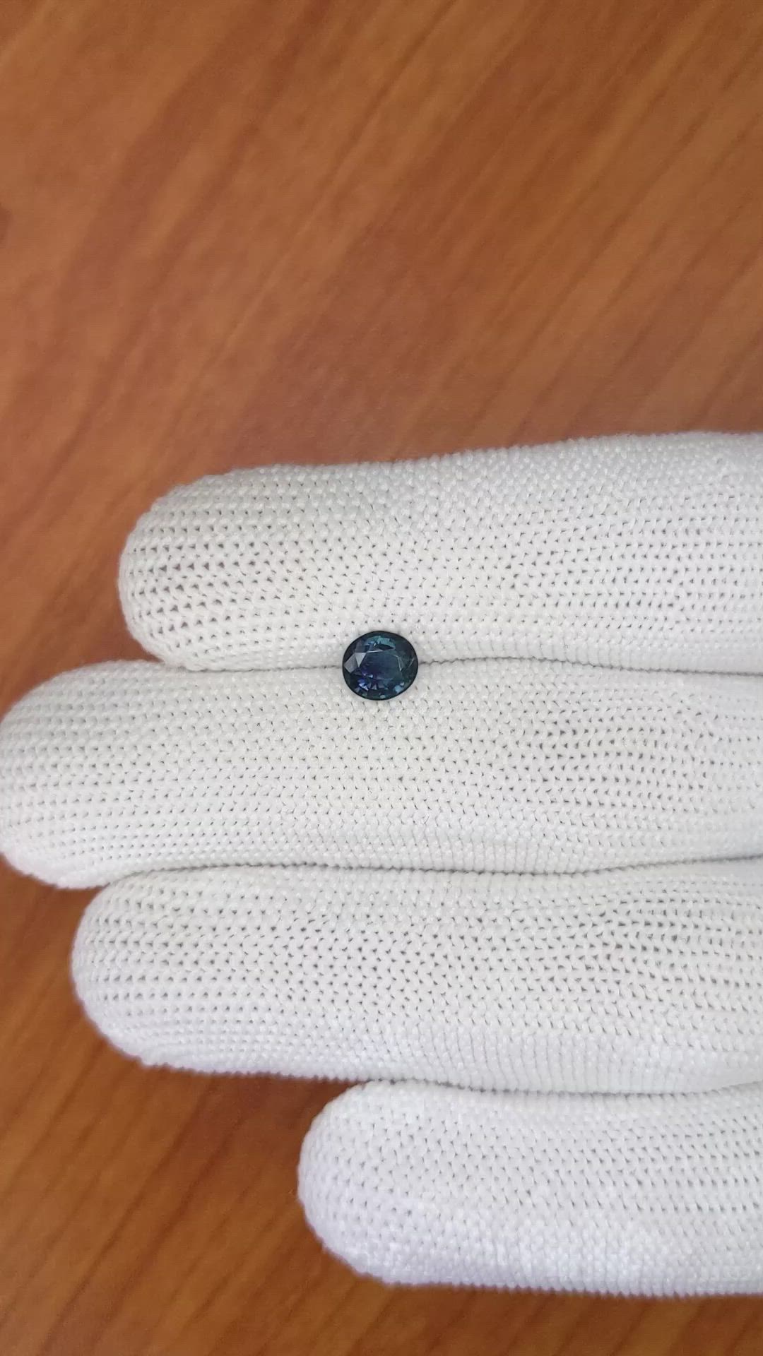 0.85 Ct. Greenish Blue Sapphire from Madagascar Size Video