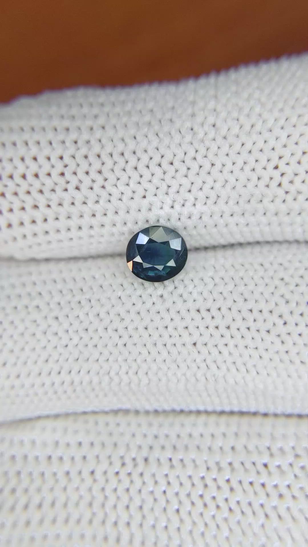 0.85 Ct. Greenish Blue Sapphire from Madagascar Size Video