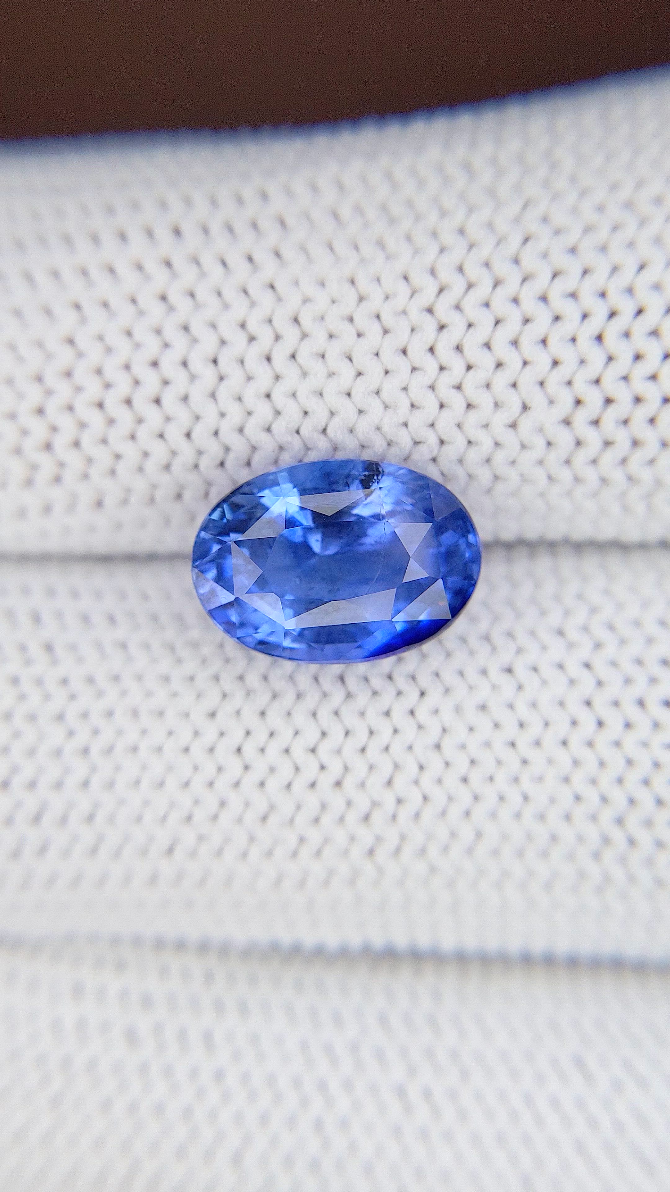5.53 Ct. Blue Sapphire from Ceylon (Sri Lanka) Size Video