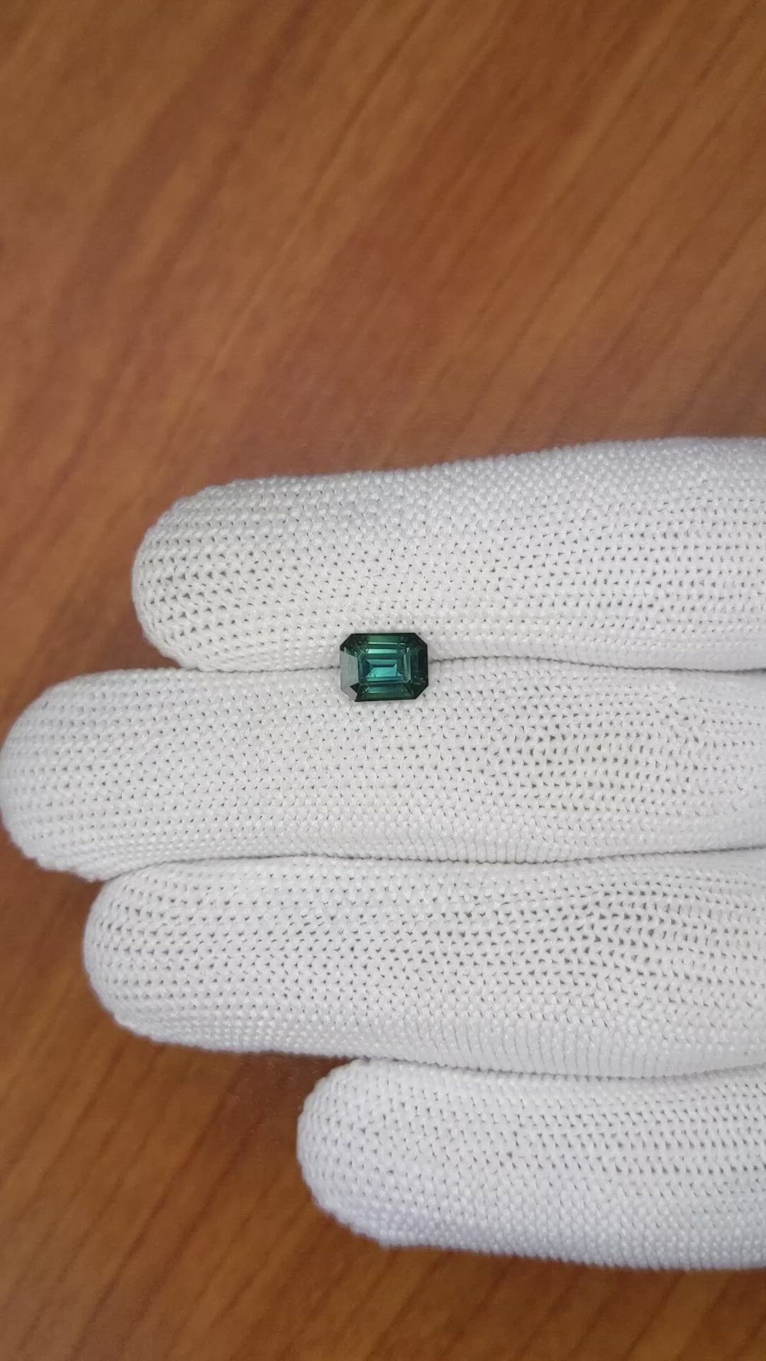 1.85 Ct. Bluish Green Sapphire from Madagascar Size Video
