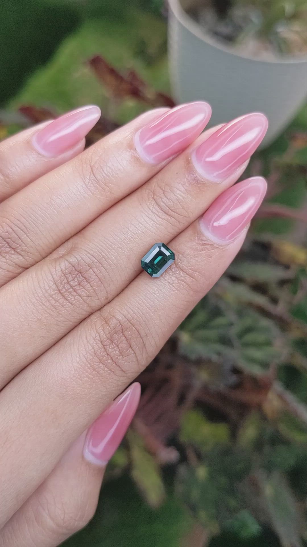 1.85 Ct. Bluish Green Sapphire from Madagascar Size Video