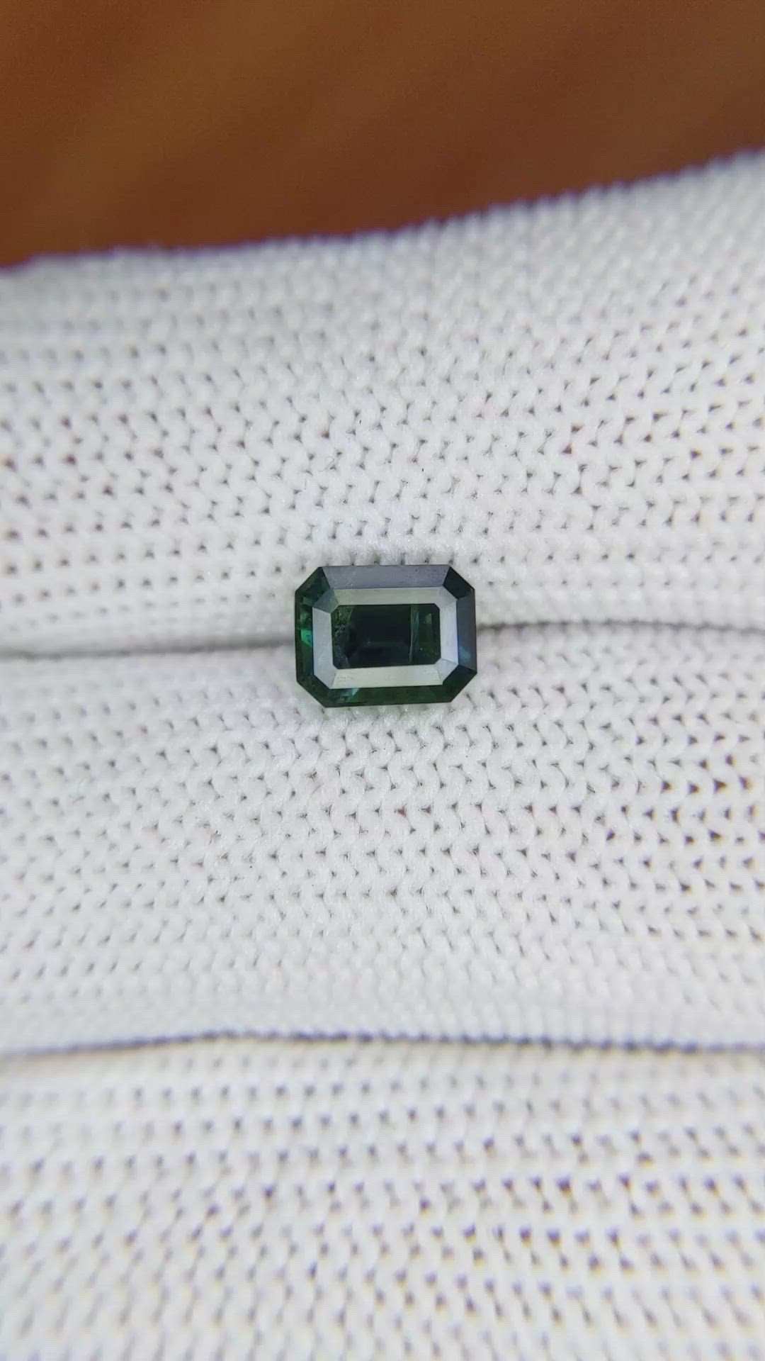1.85 Ct. Bluish Green Sapphire from Madagascar Size Video
