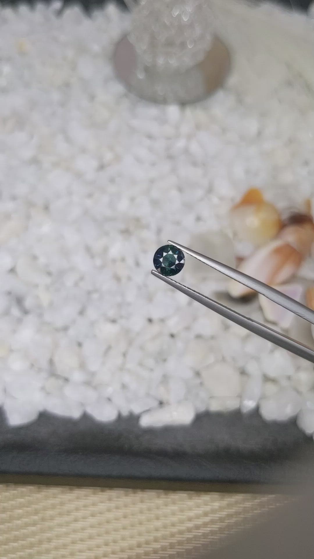 0.75 Ct. Greenish Blue Sapphire from Madagascar Size Video