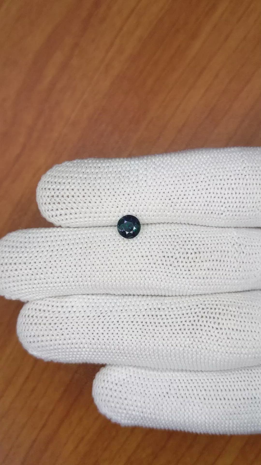 0.75 Ct. Greenish Blue Sapphire from Madagascar Size Video