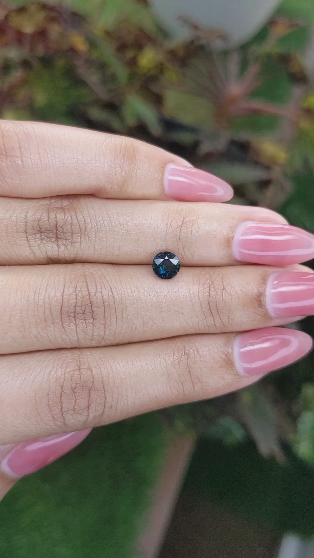 0.75 Ct. Greenish Blue Sapphire from Madagascar Size Video