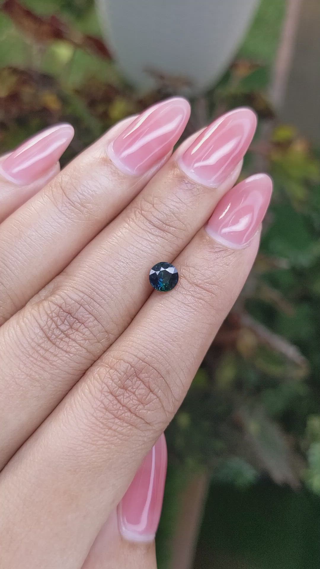 0.75 Ct. Greenish Blue Sapphire from Madagascar Size Video