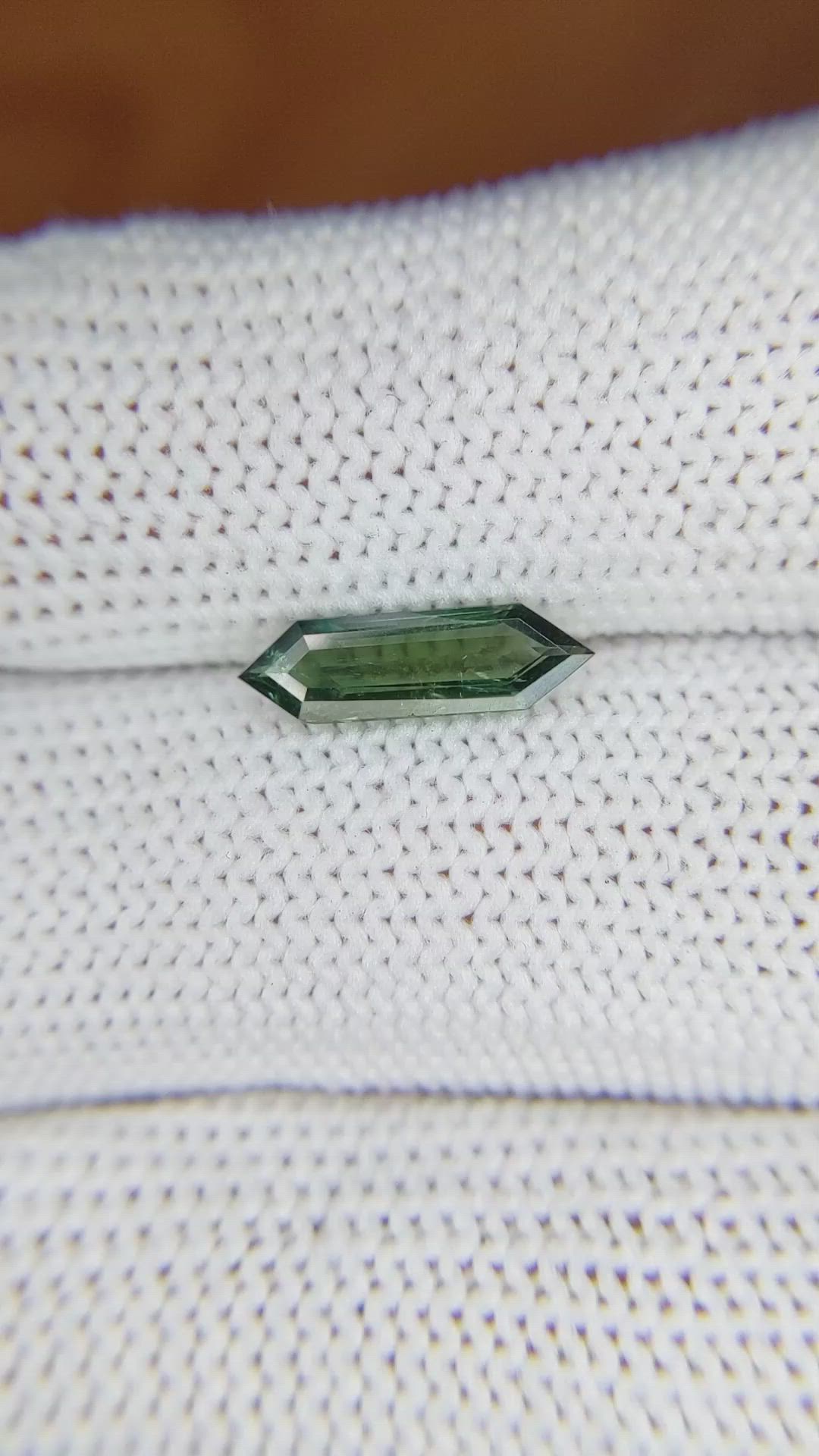 1.12 Ct. Bluish Green Sapphire from Madagascar Size Video