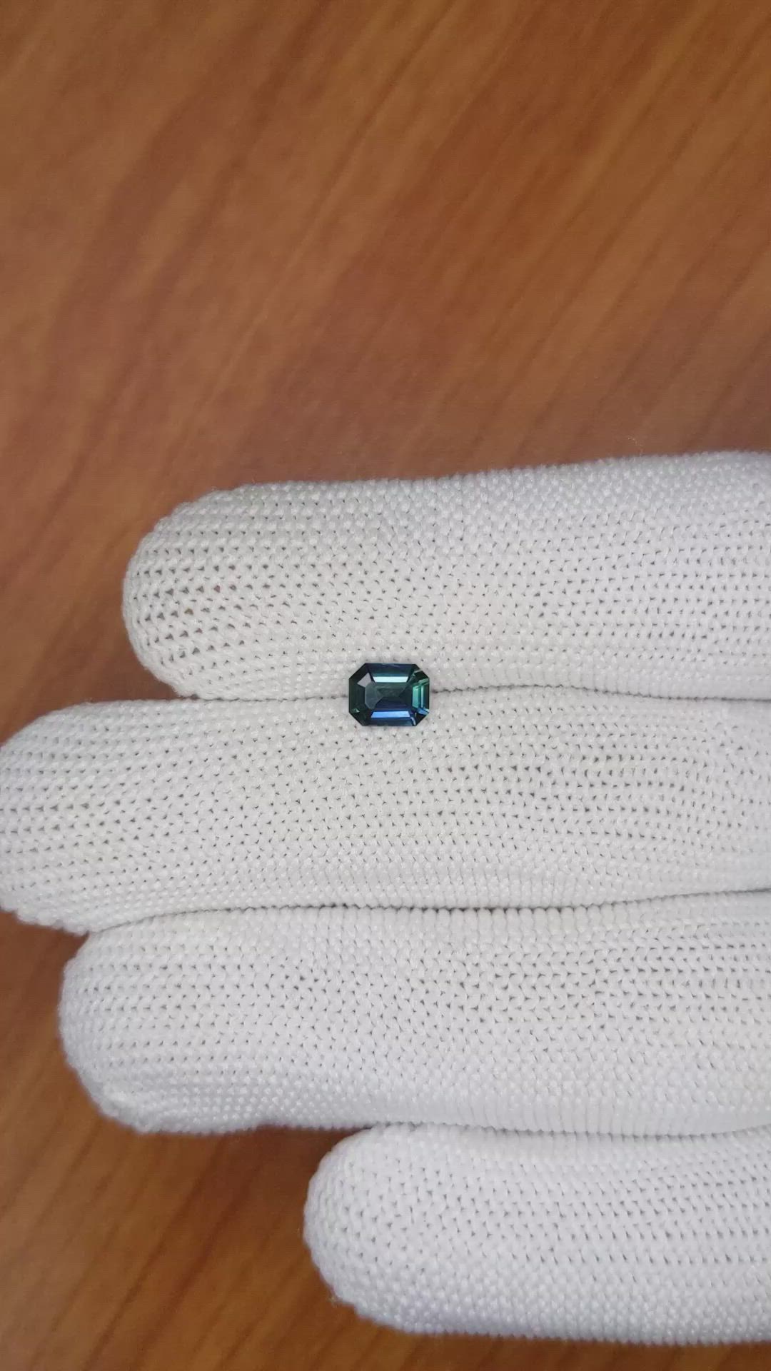 0.68 Ct. Greenish Blue Sapphire from Madagascar Size Video