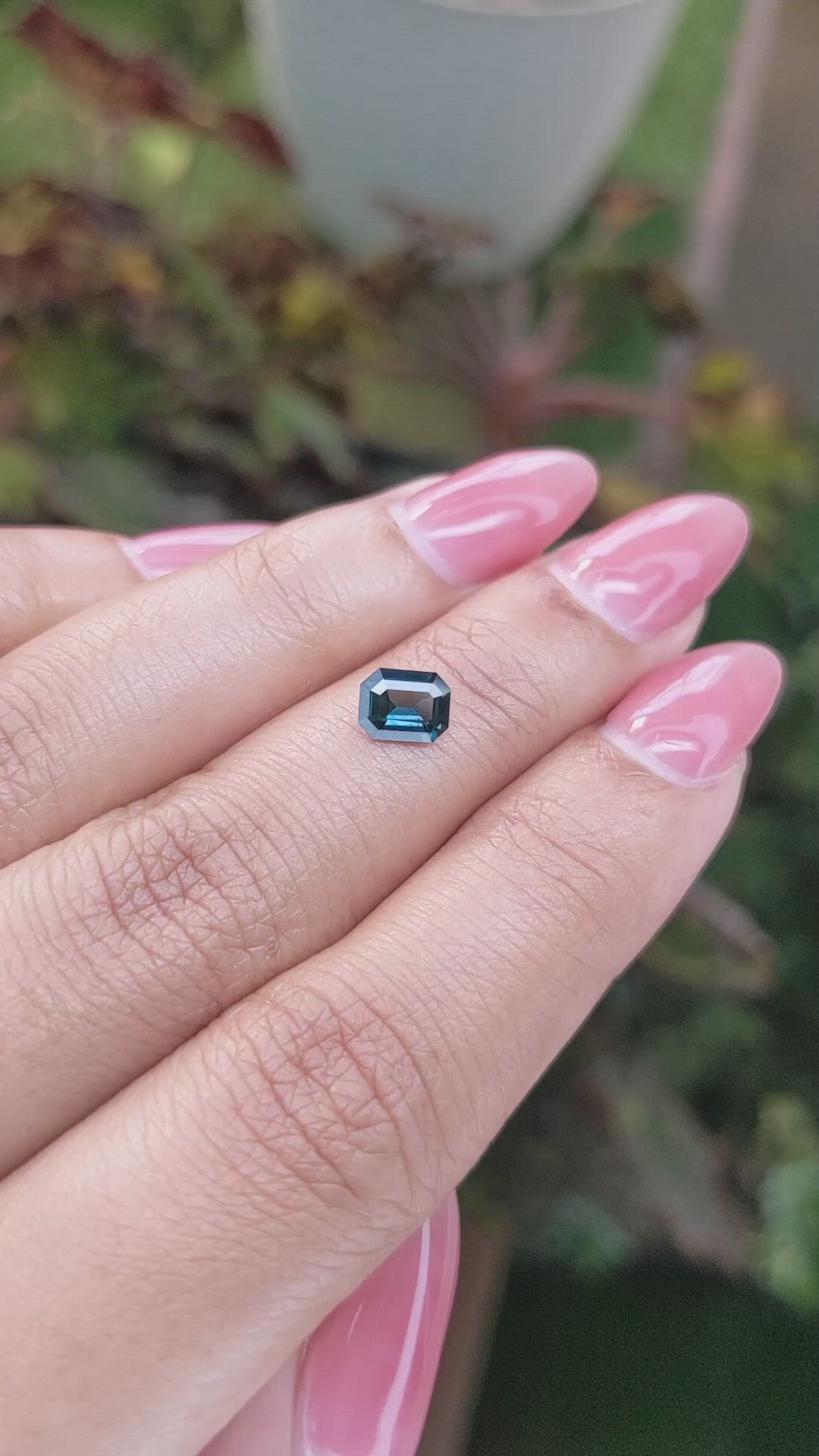 0.68 Ct. Greenish Blue Sapphire from Madagascar Size Video