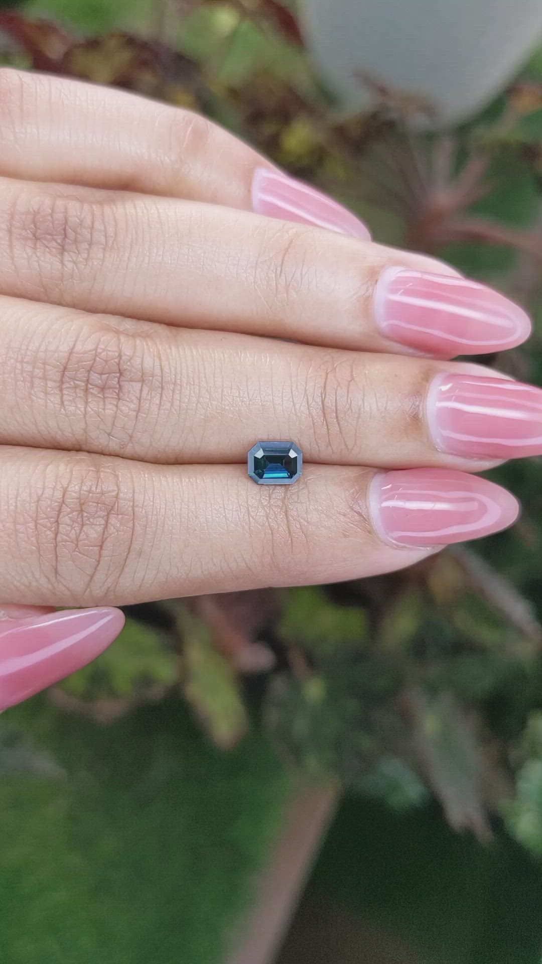 0.68 Ct. Greenish Blue Sapphire from Madagascar Size Video