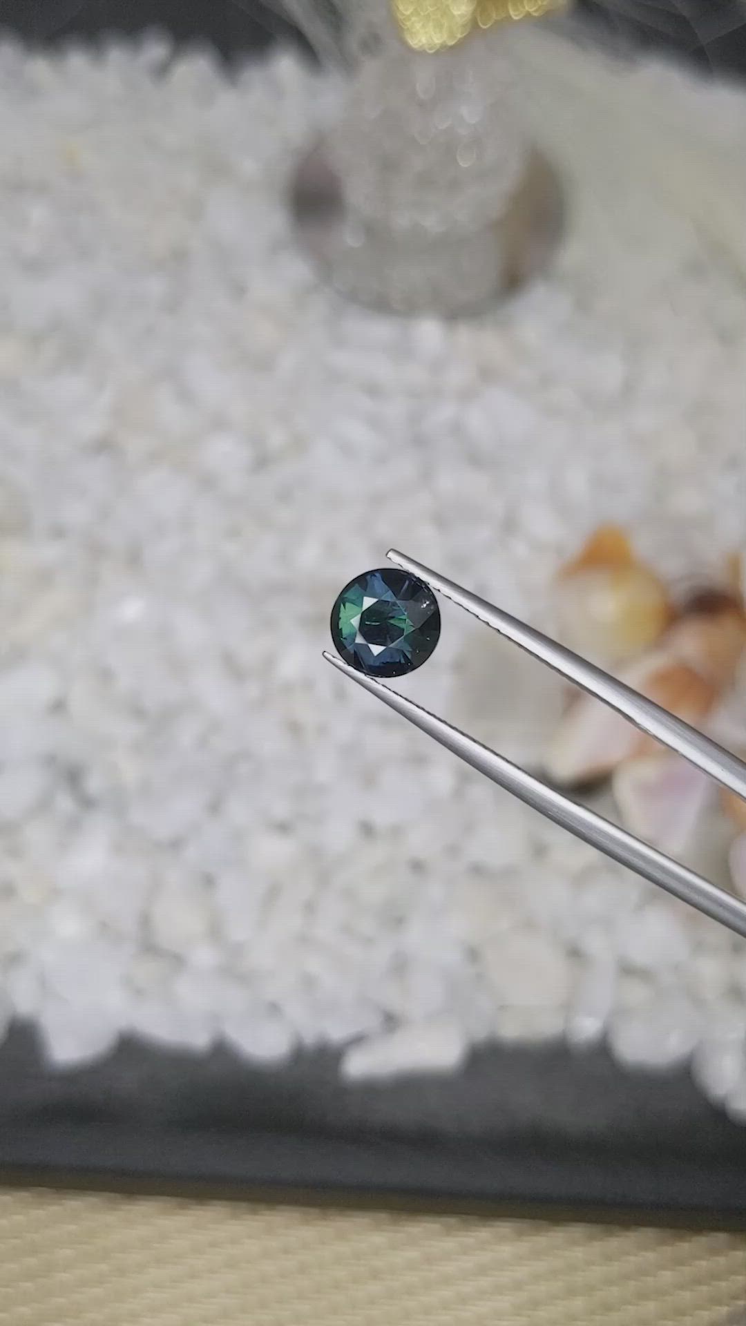 1.45 Ct. Greenish Blue Sapphire from Madagascar Size Video