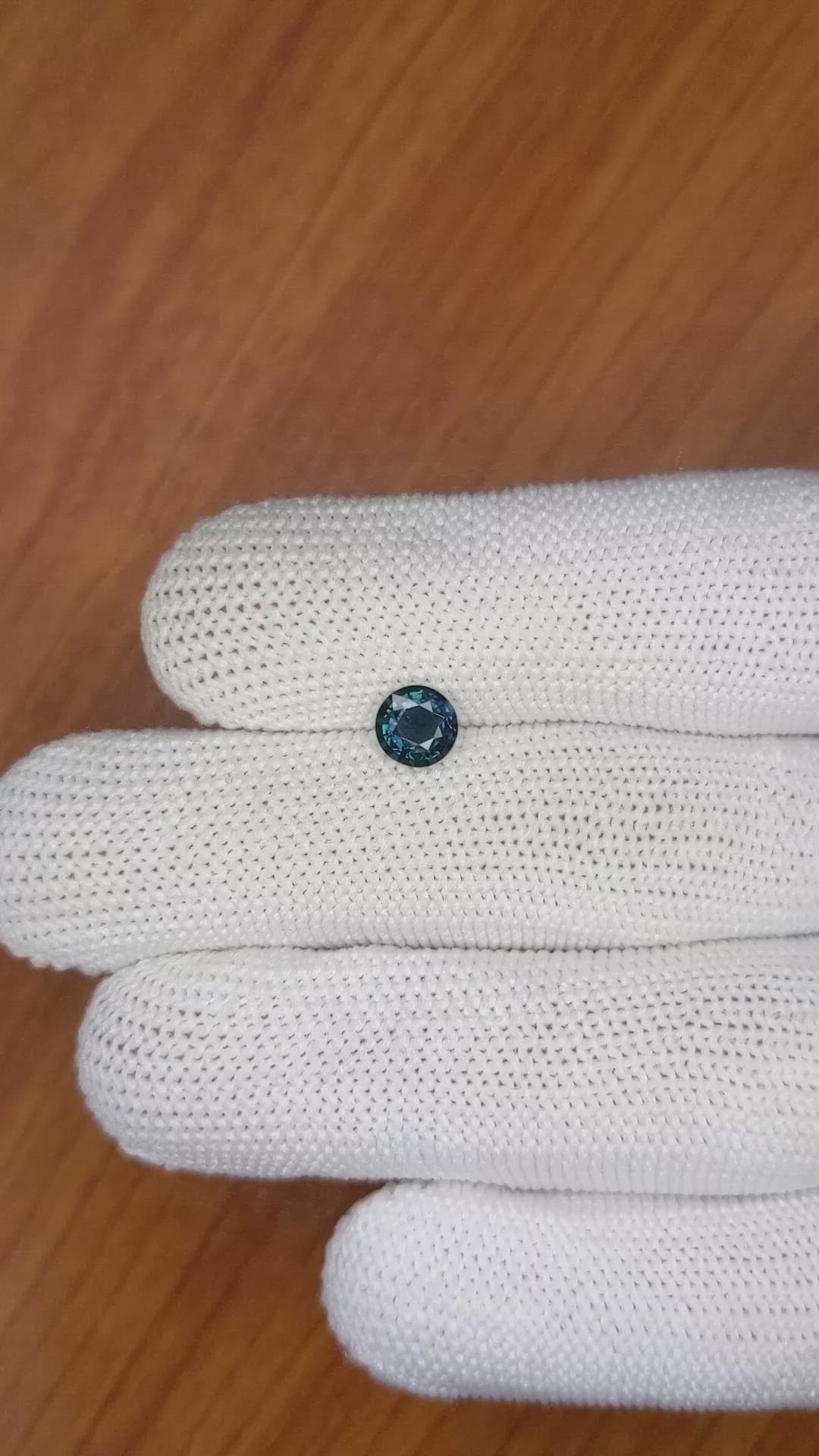 0.81 Ct. Greenish Blue Sapphire from Madagascar Size Video