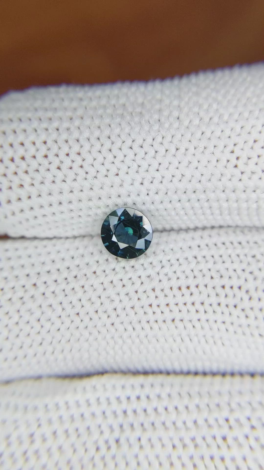 0.81 Ct. Greenish Blue Sapphire from Madagascar Size Video