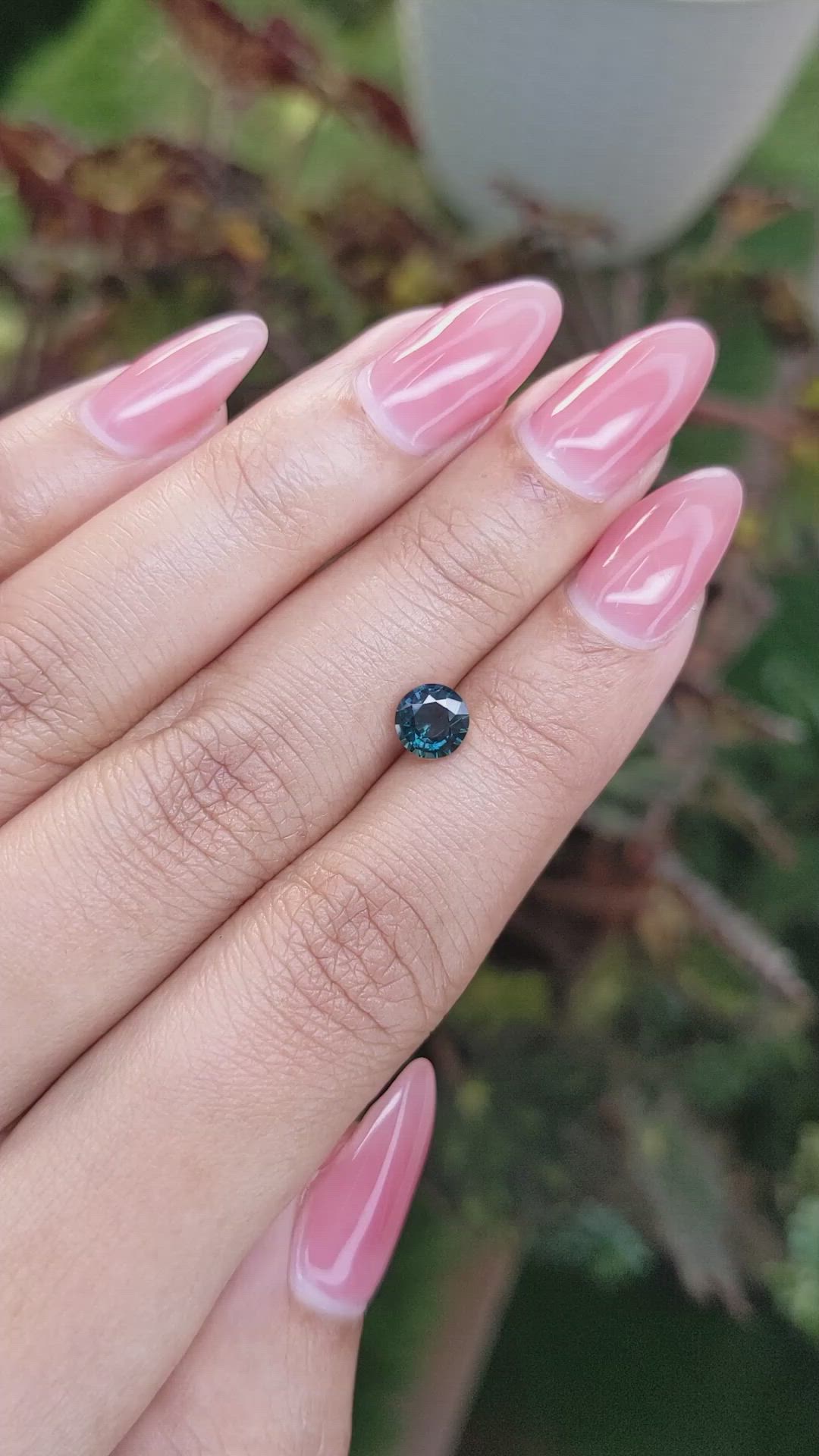 0.81 Ct. Greenish Blue Sapphire from Madagascar Size Video