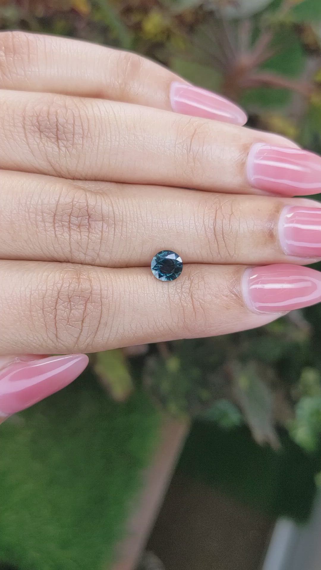 0.81 Ct. Greenish Blue Sapphire from Madagascar Size Video