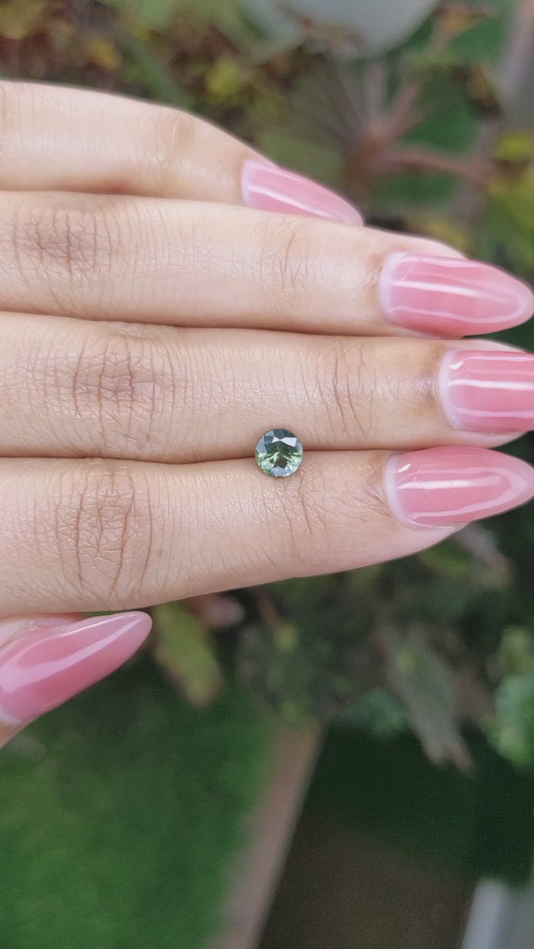 0.75 Ct. Yellowish Green Sapphire from Madagascar Size Video
