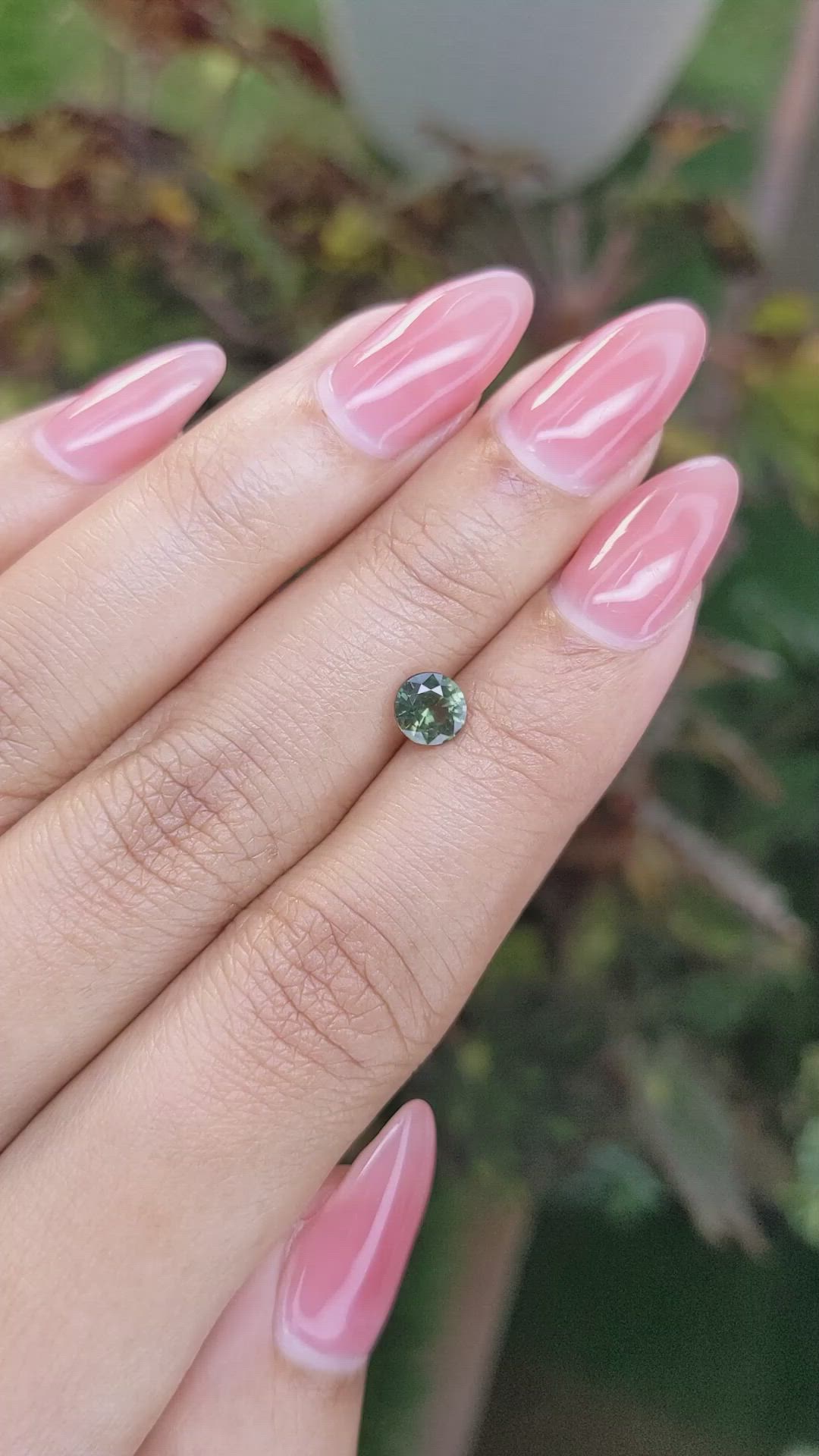 0.75 Ct. Yellowish Green Sapphire from Madagascar Size Video