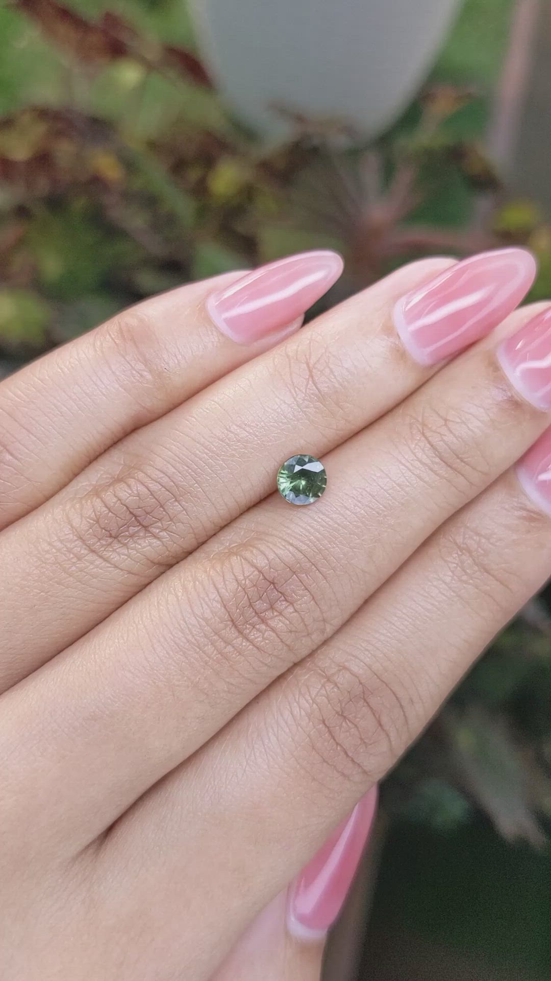 0.75 Ct. Yellowish Green Sapphire from Madagascar Size Video