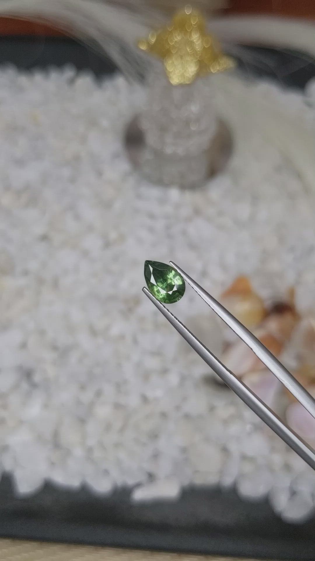 1.10 Ct. Green Sapphire from Madagascar Size Video