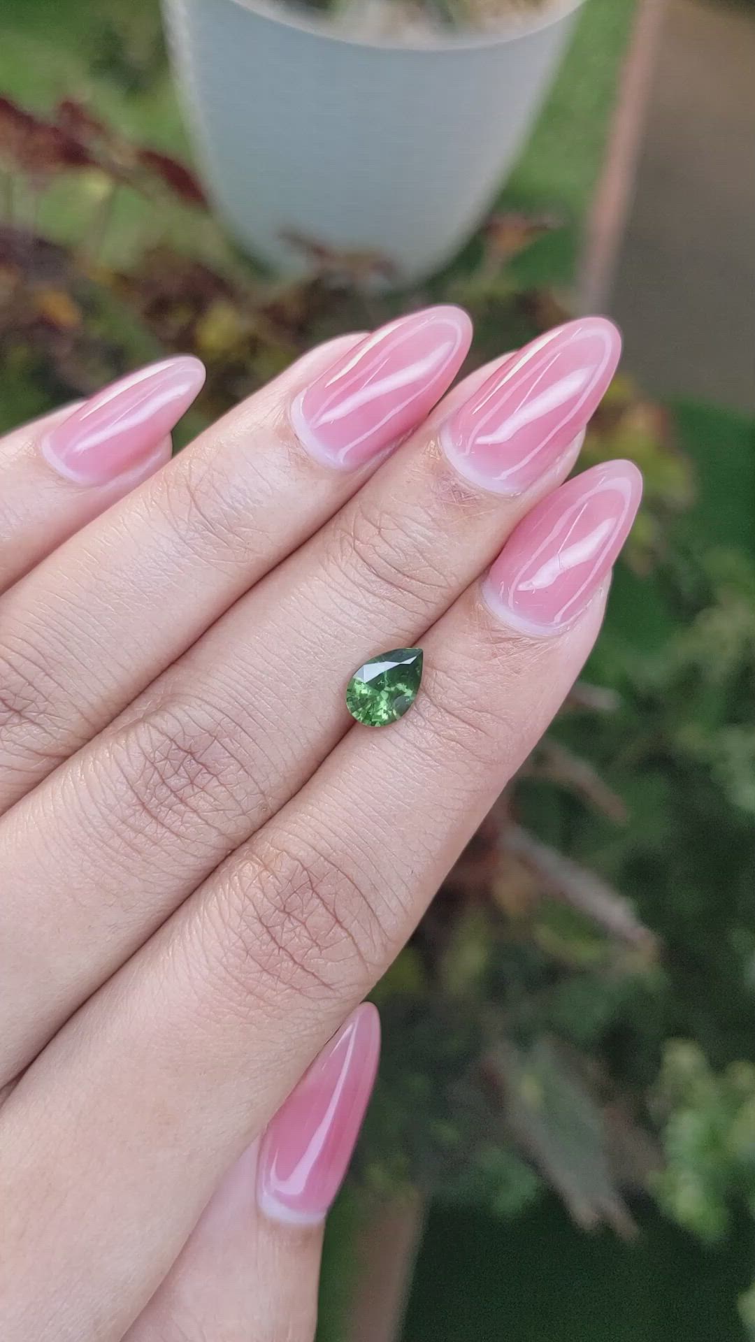 1.10 Ct. Green Sapphire from Madagascar Size Video